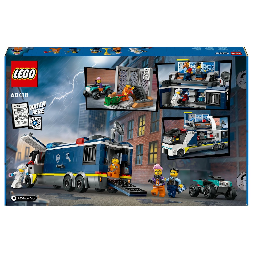 LEGO® Spielbausteine »Polizeitruck mit Labor 60418«, (674 St.)