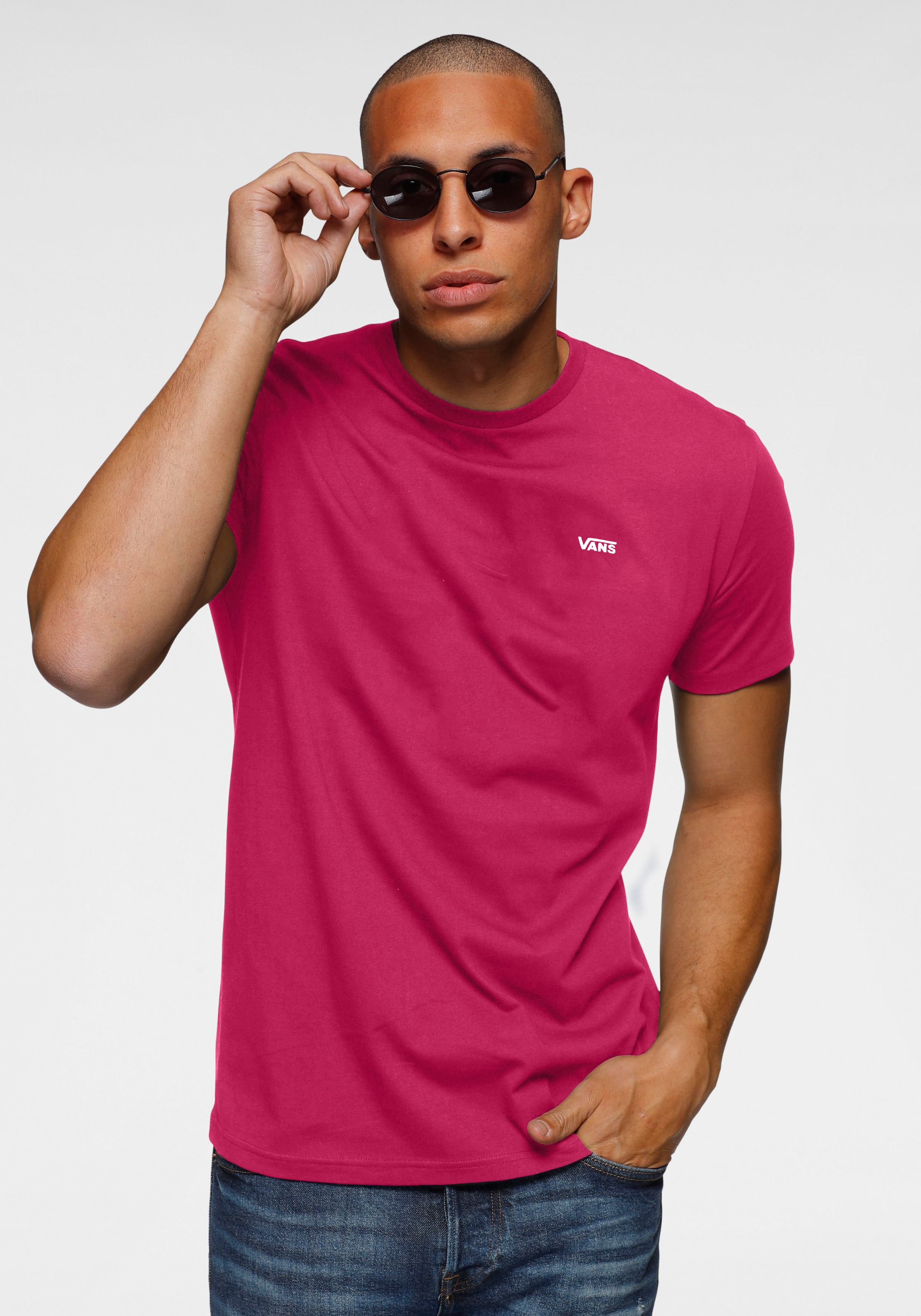 Image of Vans T-Shirt "MNLEFTCHESTLOGOTEE" mit Halbarm, aus Baumwolle