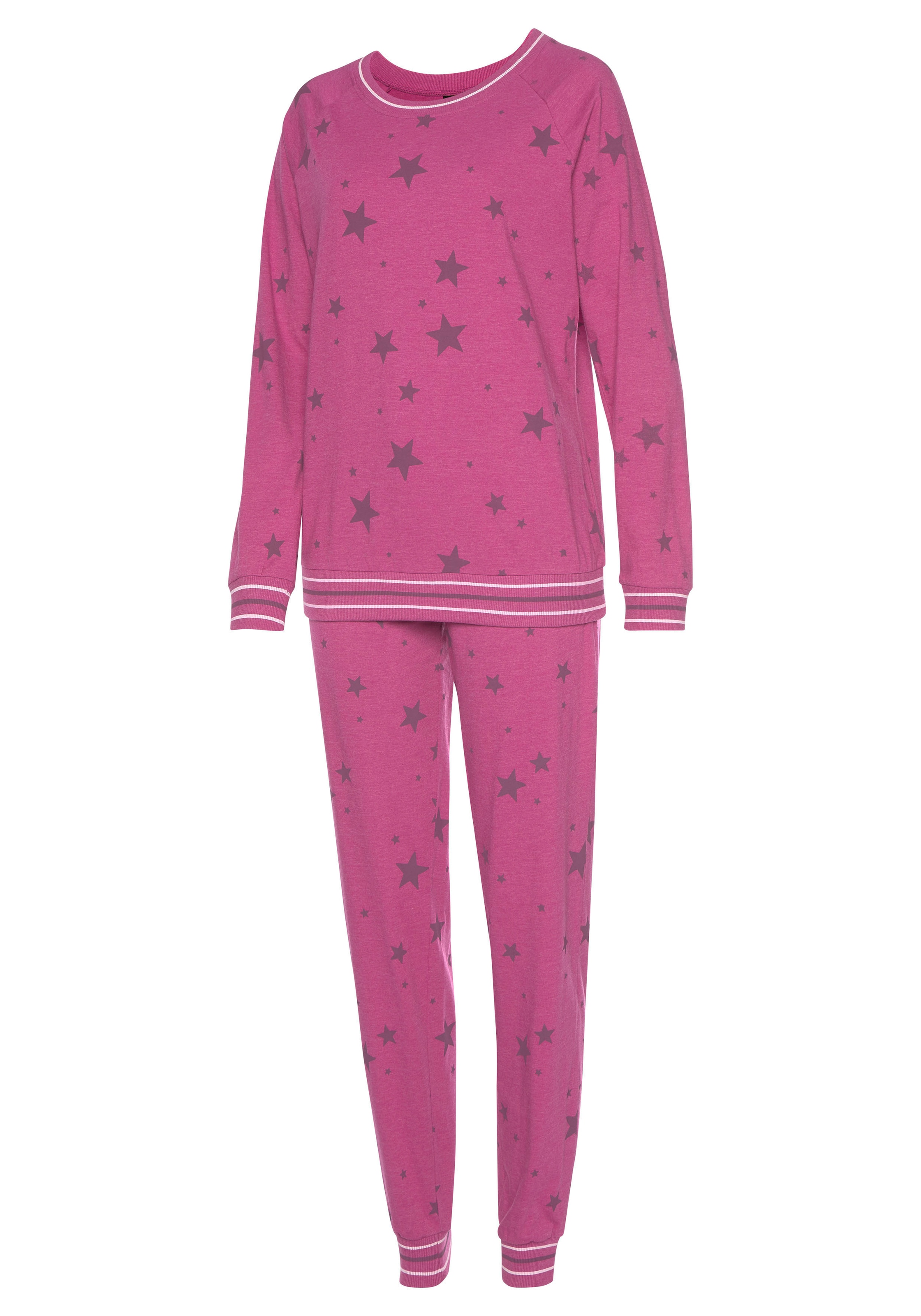 Vivance Dreams Pyjama, (2 tlg.), mit Sternedruck