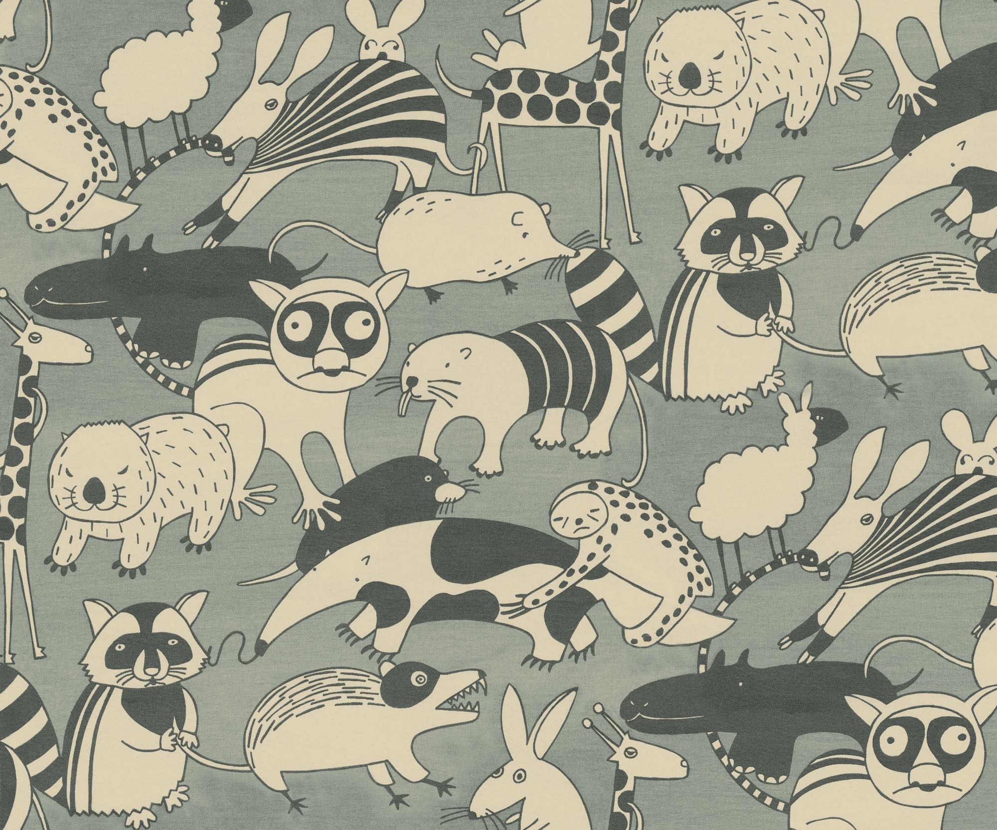 Komar Fototapete »Vlies Fototapete - Wobble Zoo - Grösse 300 x 250 cm« Motiv | bedruckt glatt