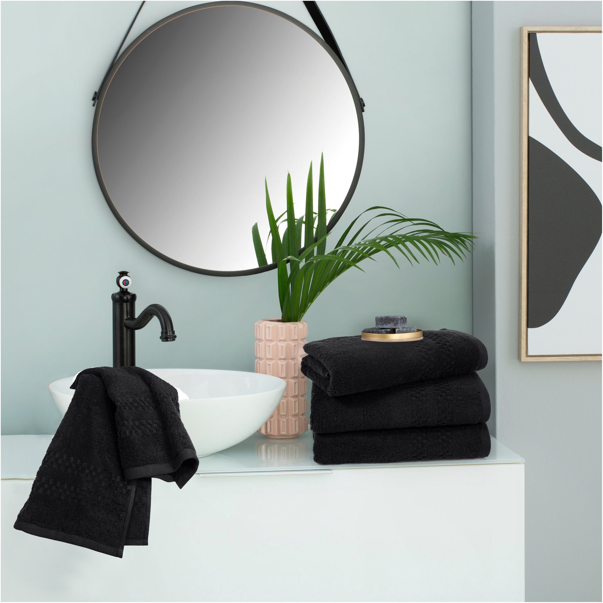 my home Handtuch »Regona, Handtücher (50x100cm), flauschig und weich, 500gr/m²« Premium Handtücher mit Bordüre, Set, 100% Baumwolle, 5 Jahre Garantie