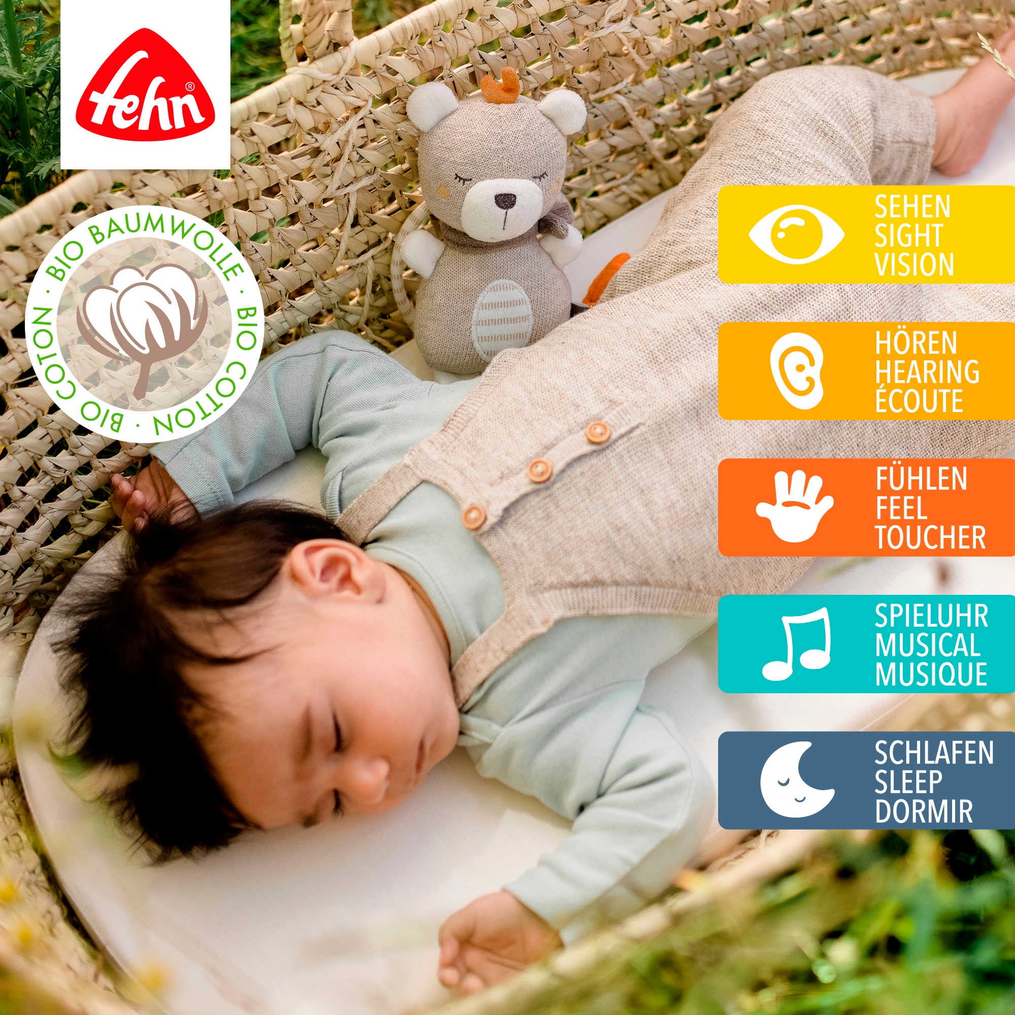 Fehn Spieluhr »fehnNATUR, Mini-Spieluhr Teddy«