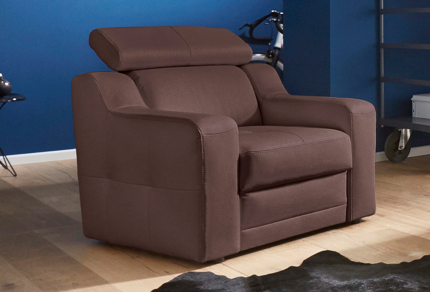 exxpo - sofa fashion Sessel »Lotos, Loungesessel« mit Kopf- bzw. Rückenteilverstellung