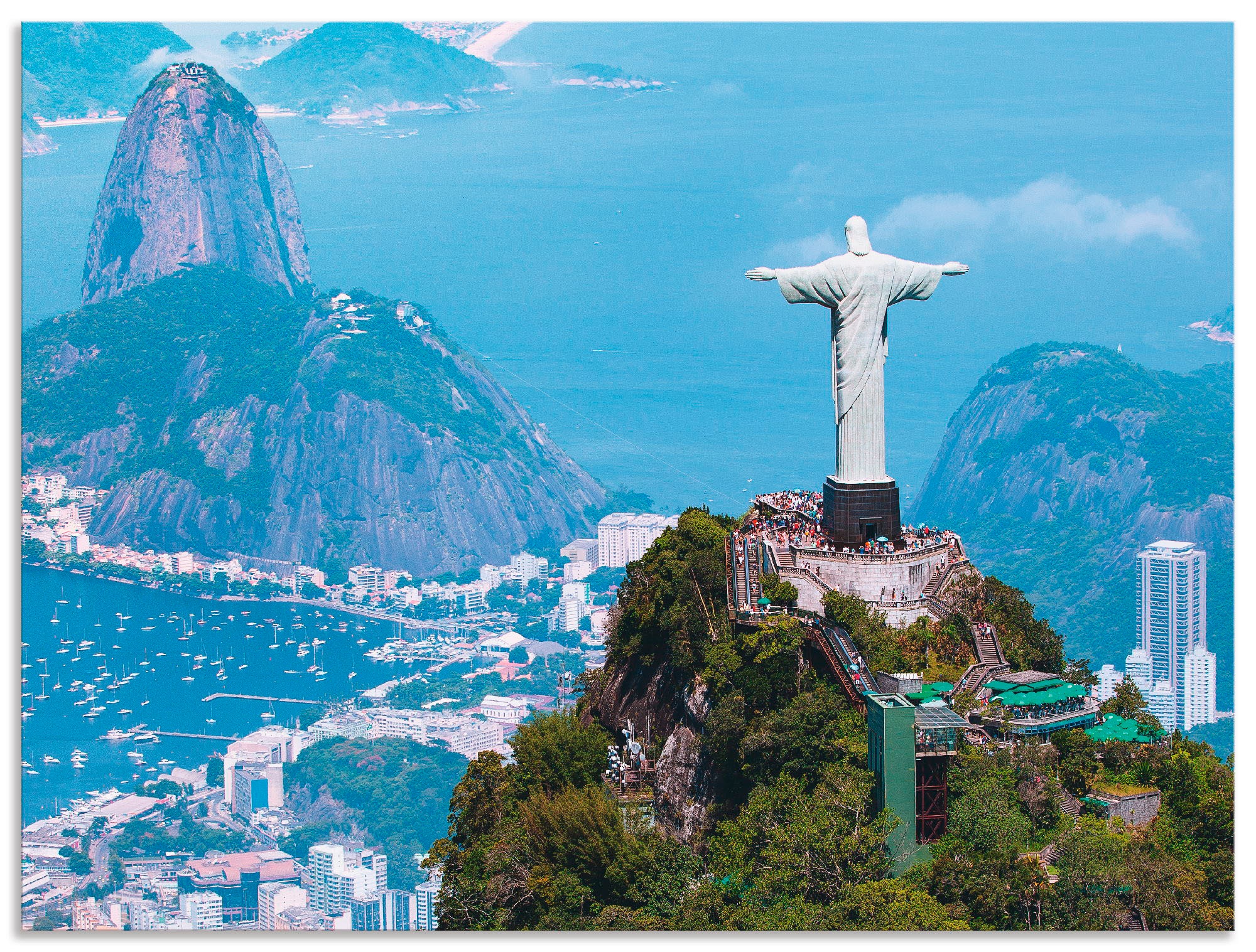 Image of Artland Wandbild »Rio de Janeiro mit Cristo«, Gebäude, (1 St.), in vielen Grössen & Produktarten - Alubild / Outdoorbild für den Aussenbereich, Leinwandbild, Poster, Wandaufkleber / Wandtattoo auch für Badezimmer geeignet bei Ackermann Versand Schweiz