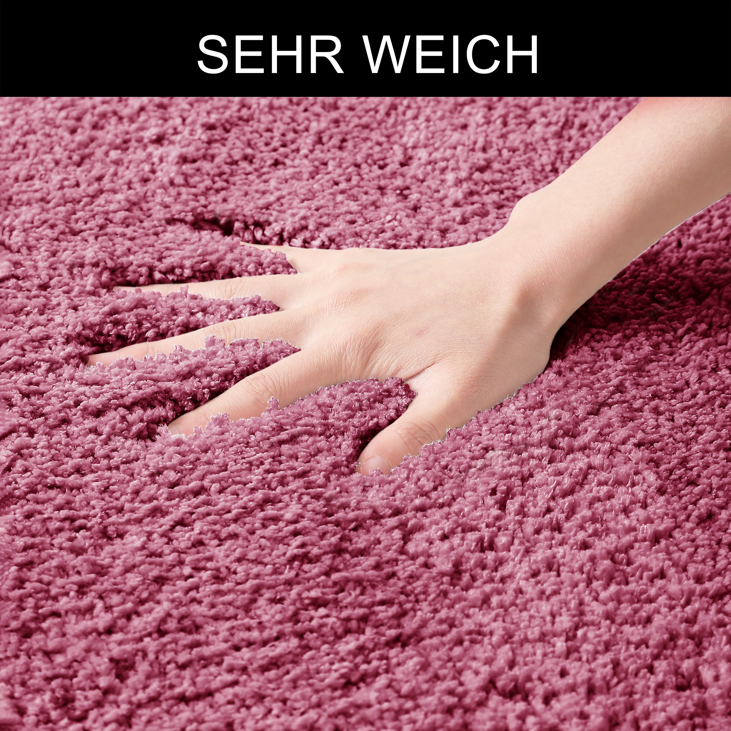 GOODproduct Tapis de bain »Inga, Badezimmer Teppich, Badvorleger« Höhe 20 mm Badteppich, unifarben, weich, als halbrund und rechteckig erhältlich