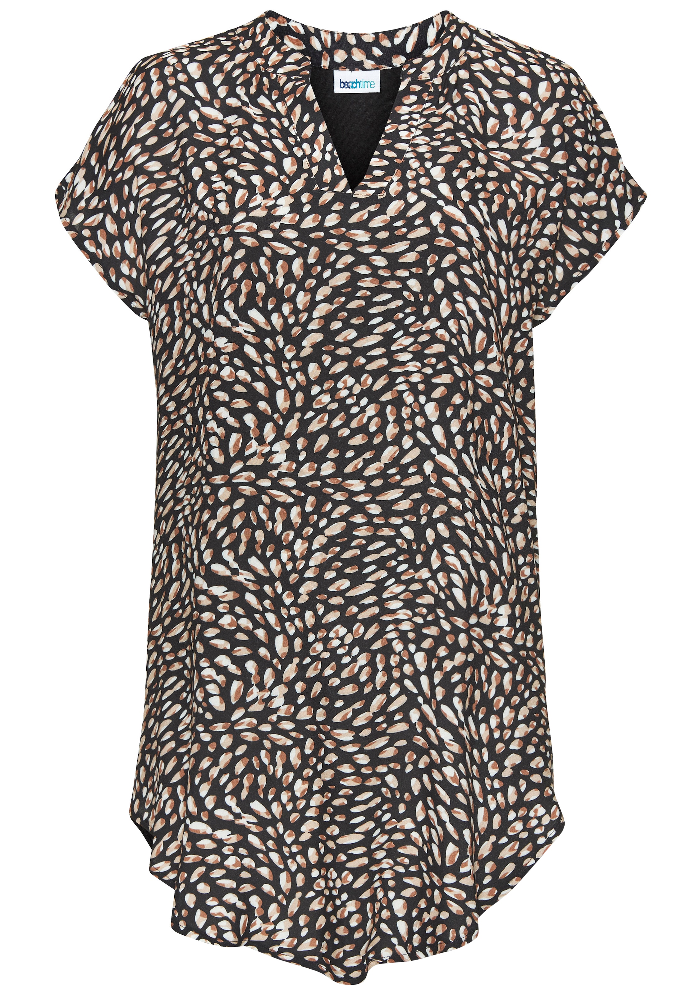 Beachtime T-shirt long aus Materialmix