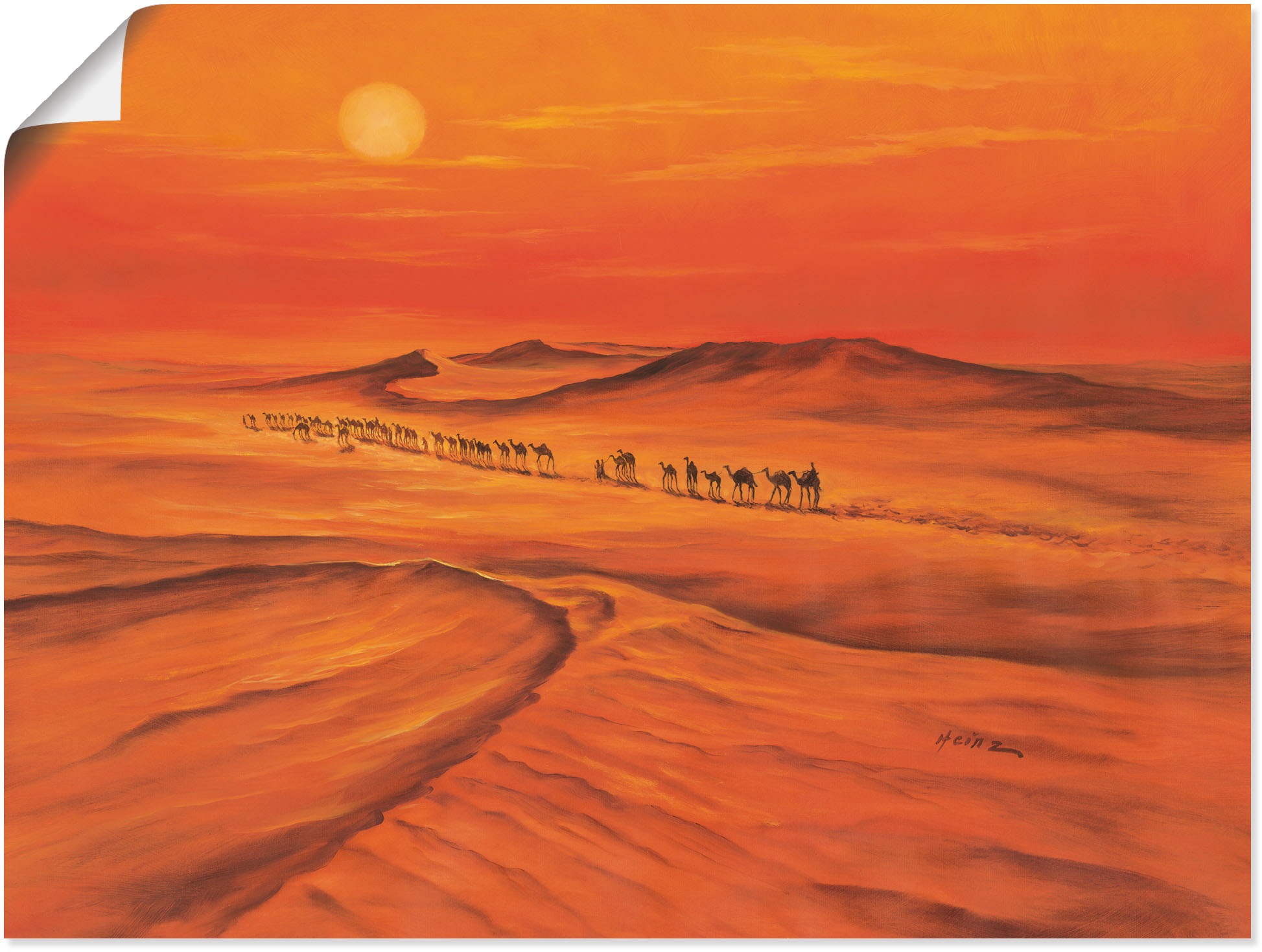 Artland Wandbild Wandaufkleber Alubild, Grössen oder Wüstenbilder, versch. als »Karawane«, St.), in Leinwandbild, kaufen (1 Poster bequem