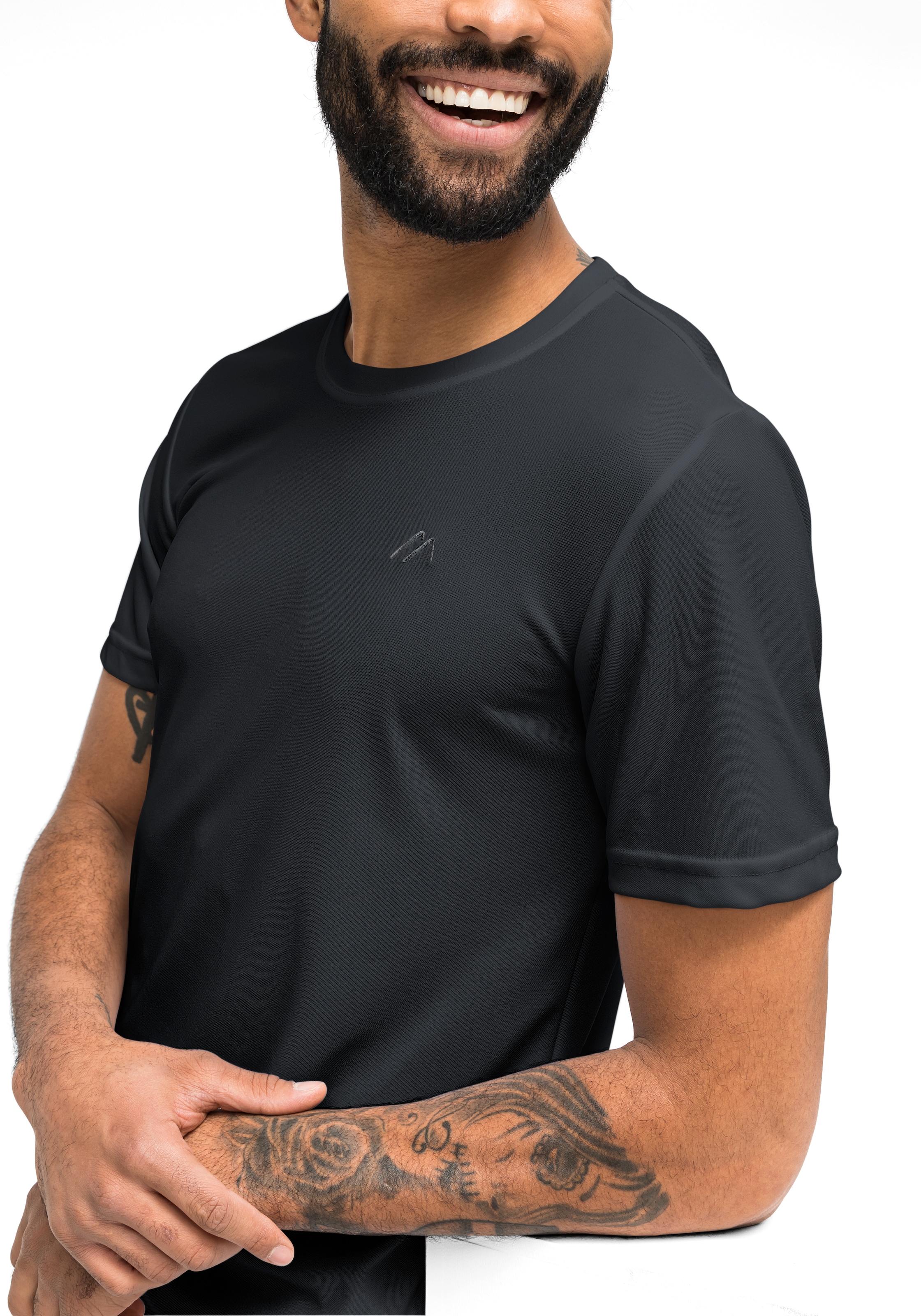 Maier Sports Funktionsshirt »Walter«, Herren T-Shirt, rundhals pique Outdoorshirt, schnelltrocknend