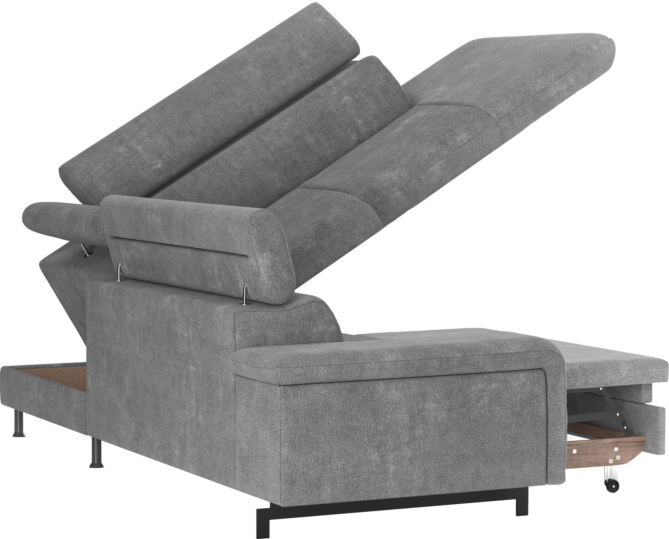 COTTA Ecksofa »Emma L-Form«, mit Kopfteilverstellung, wahlweise mit Bettfunktion & Bettkasten