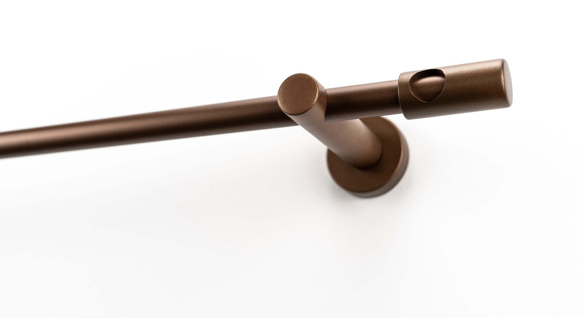 Image of GARESA Gardinenstange »PANDRI«, 1 läufig-läufig, Wunschmasslänge, Vorhanggarnitur, einfache Montage, mit Stangenverbinder verlängerbar, Wandmontage, Knopf m.rundem Ausschnitt, ohne Ringe bei Ackermann Versand Schweiz