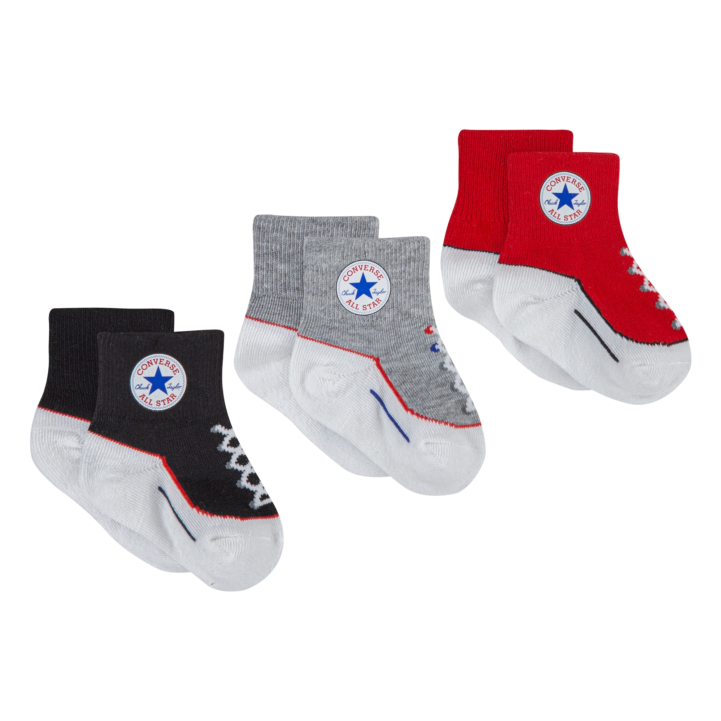 Converse Sportsocken »CHUCK INFANT TODDLER QUARTER 3PK«, (3 Paar)