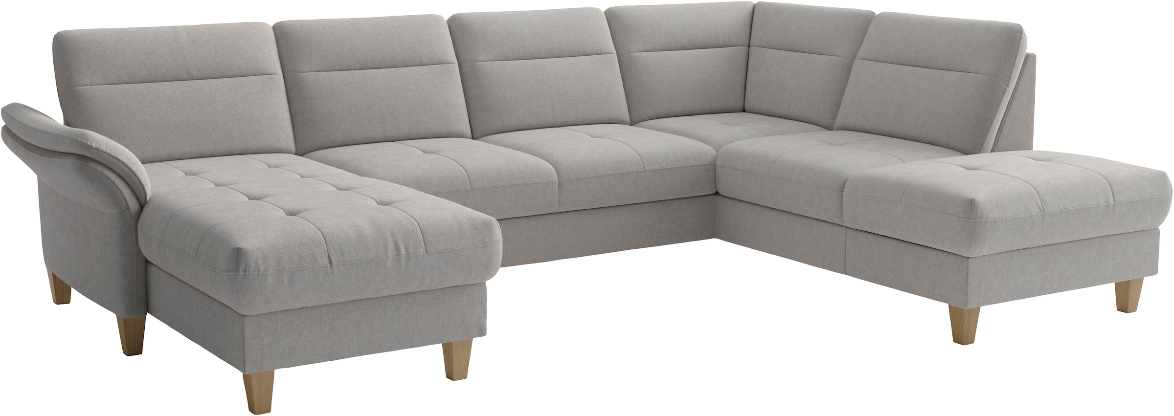 sit&more Paysage de salon »Pamela U-Form, B: 292 cm, optional Schlaffunktion & Armteilverstellung« avec ressorts