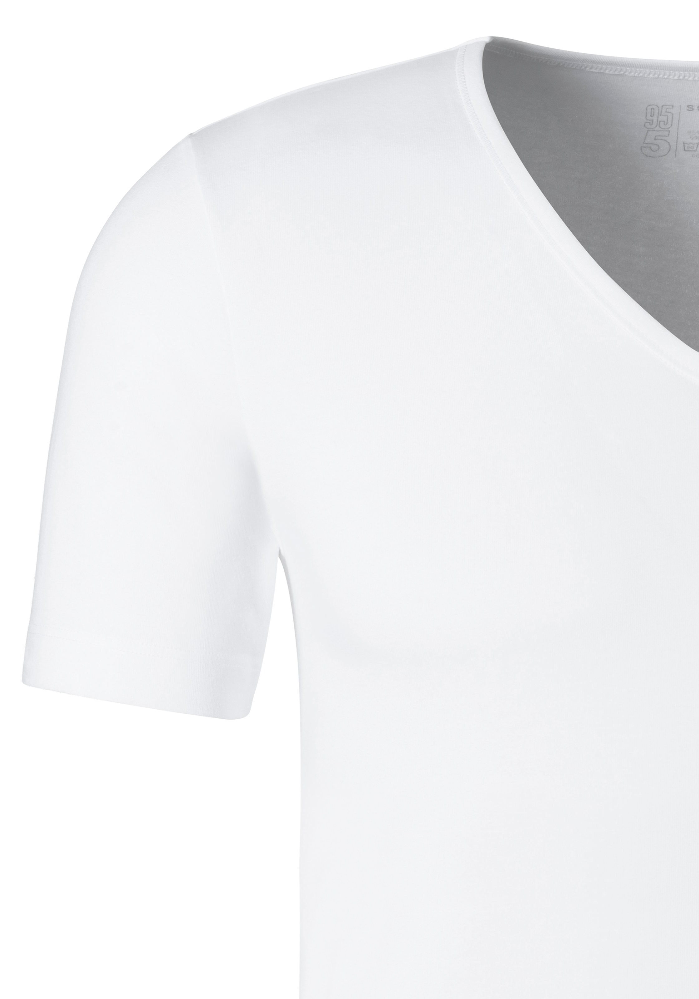 Schiesser V-Shirt »"95/5"«, (2er-Pack), mit tiefem V-Ausschnitt - perfekt unter dem Businesshemd