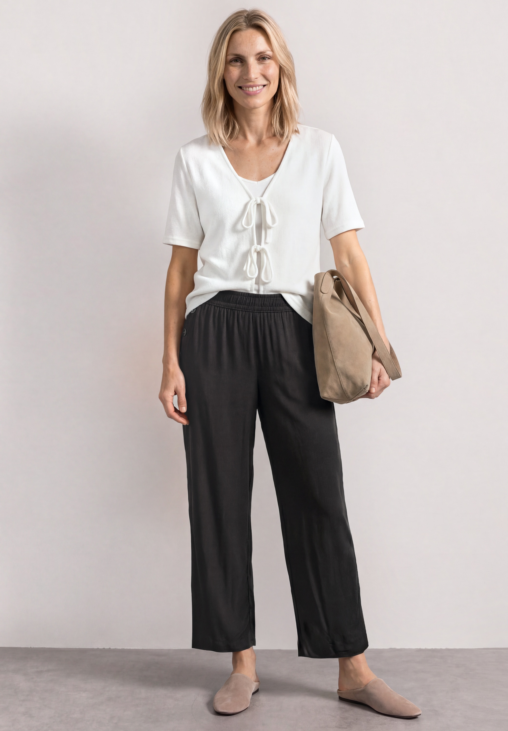 STREET ONE Pantalon en tissu »Style Emee«  pantalon d'été avec taille élastique coupe ample