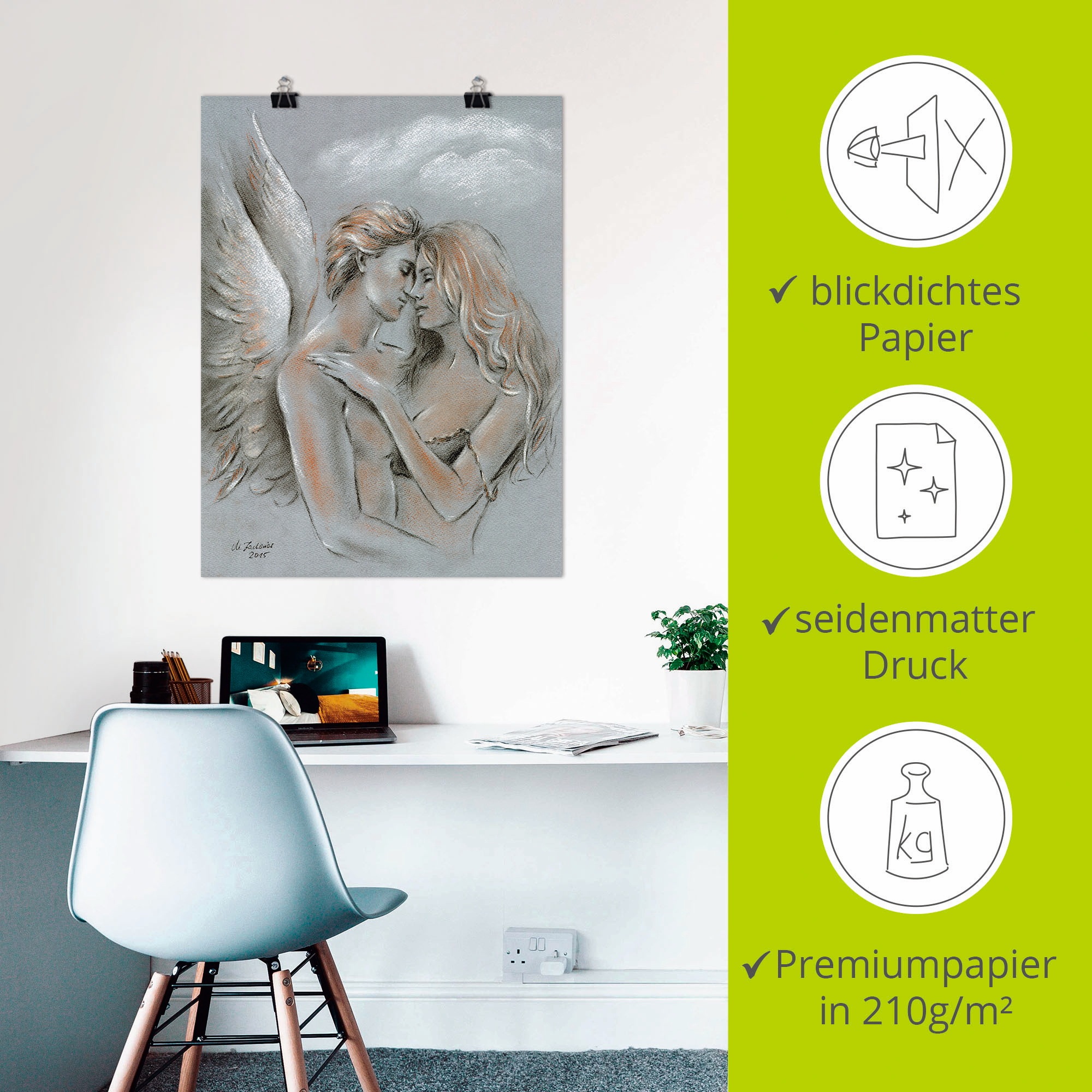 Artland Wandbild »Engel auf Erden«, klassische Fantasie, (1 St.), als Leinwandbild, Poster in verschied. Grössen