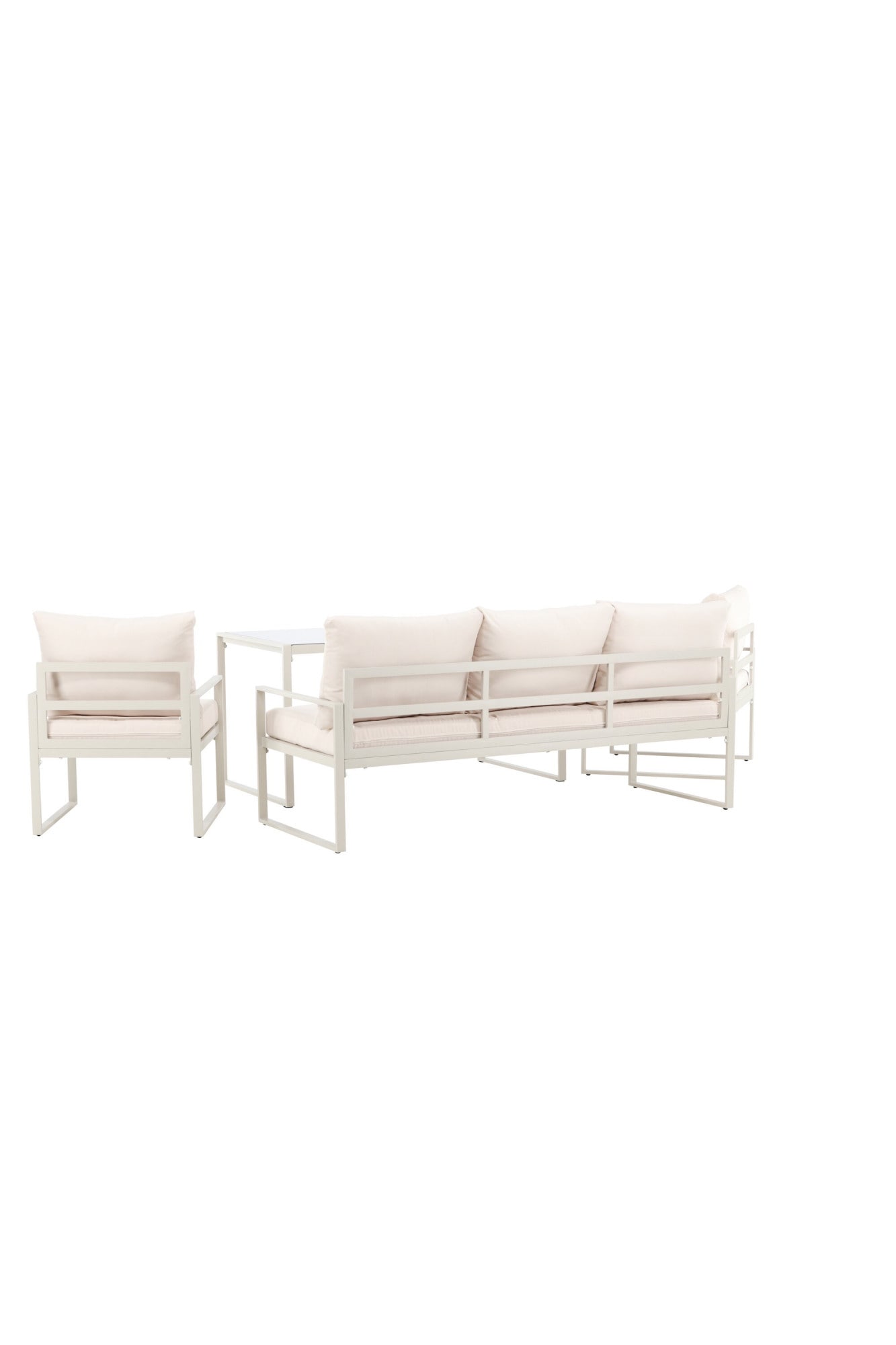 Venture Home Gartenlounge-Set »Catania, grosszügiges Outdoor-Set für hohen Sitzkomfort« 4 tlg. Loungemöbel mit Stoffbezug, angenehm, weich