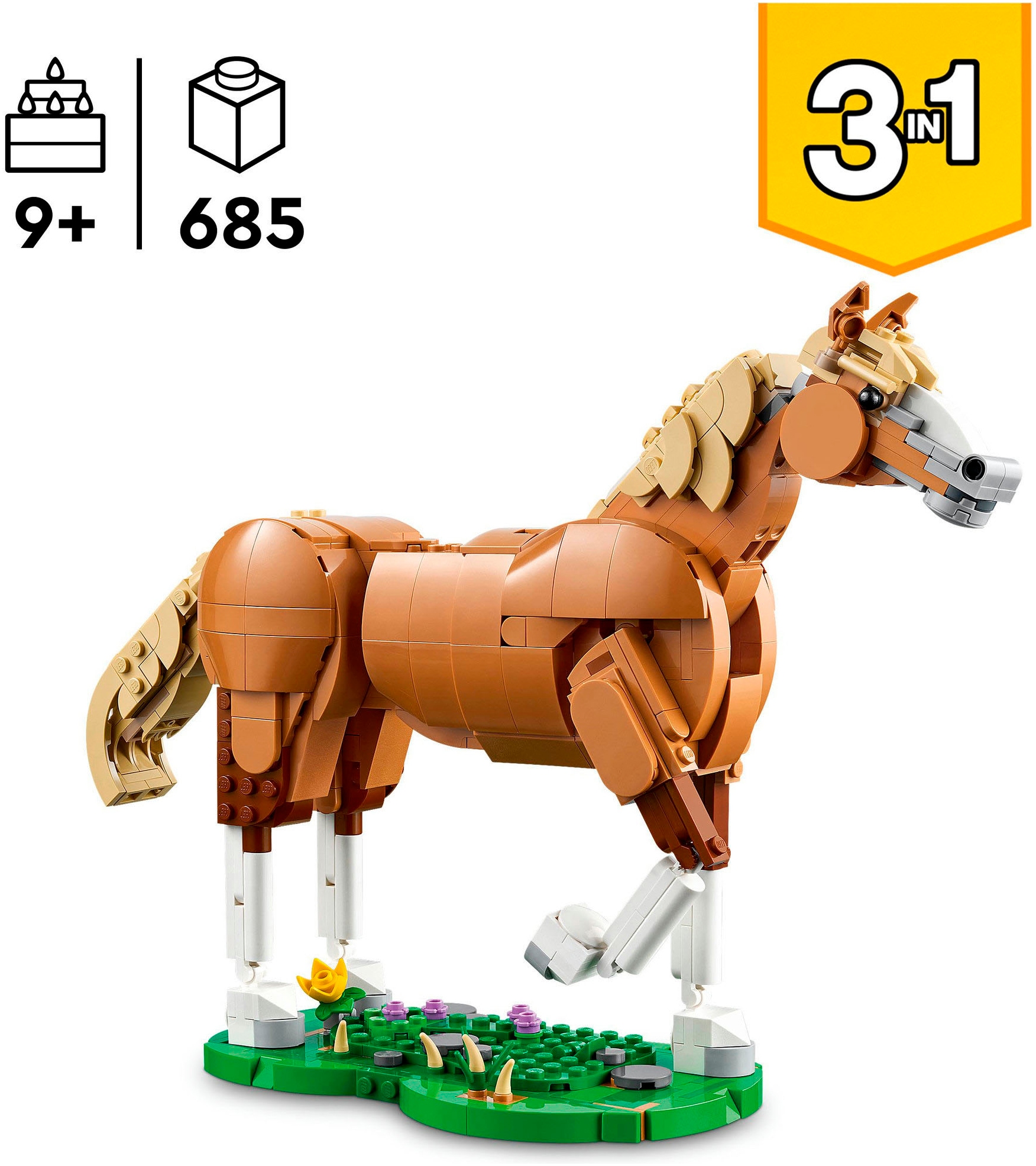 LEGO® Konstruktionsspielsteine »Prächtiges Ross (31166), LEGO LEGO Creator« Made in Europe