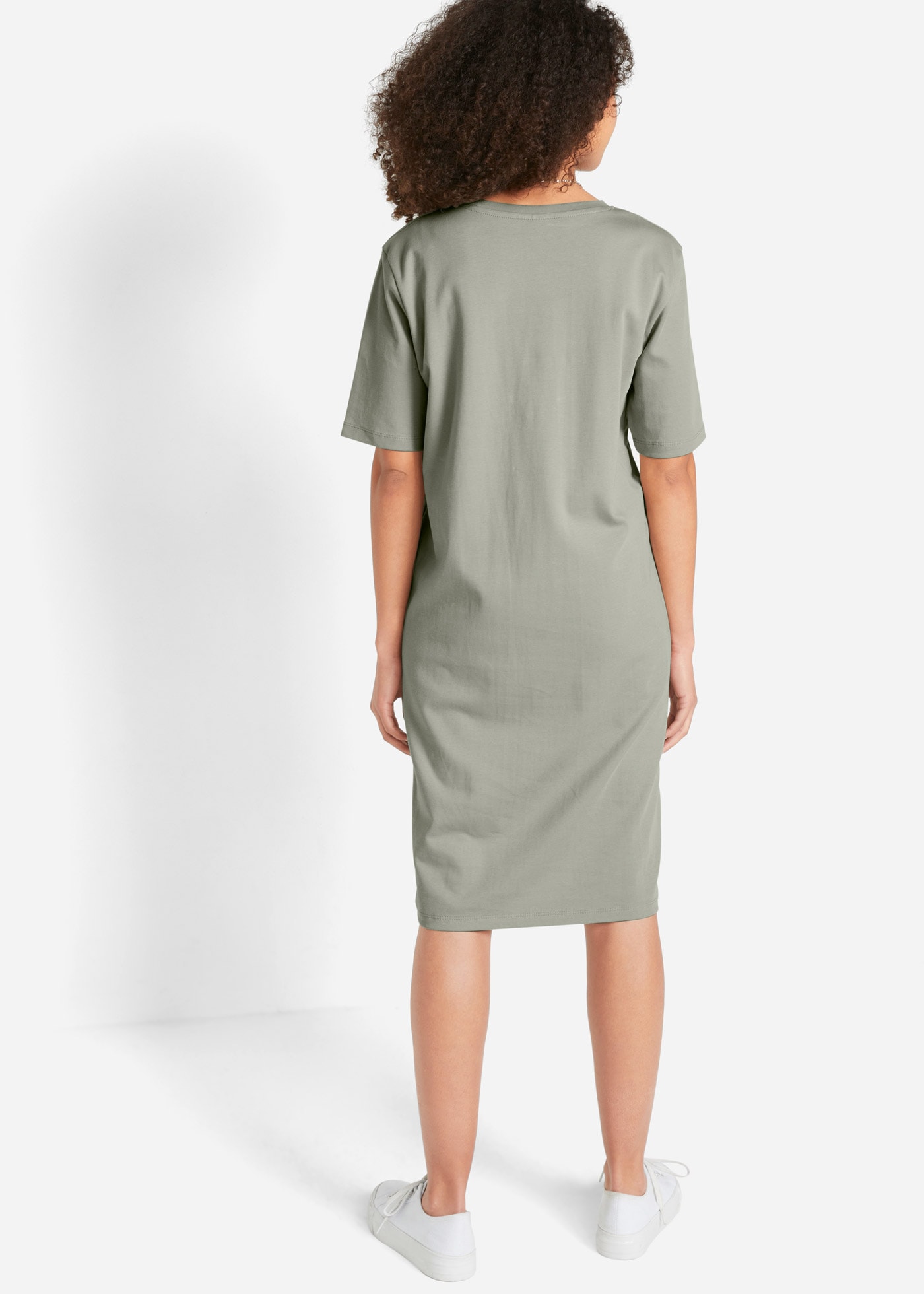 bonprix Shirtkleid »Oversize-T-Shirtkleid aus reiner Baumwolle (2er Pack)« Packung, 2 Stk. tlg. für Alltag, mit Rundhalsausschnitt, Kurzarm, Oversize Passform