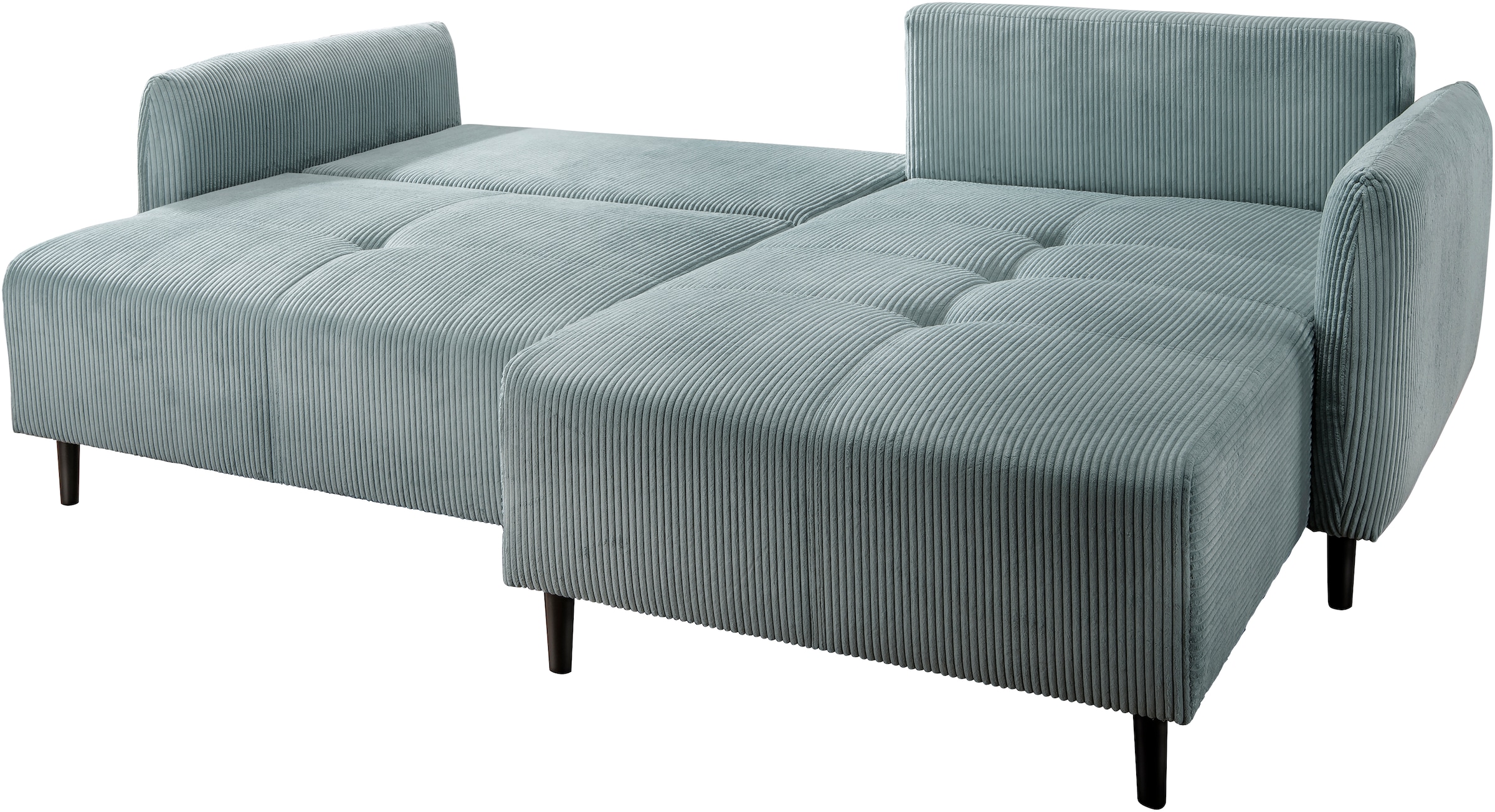 INOSIGN Ecksofa »Mara, L-Form, aktueller Cord Bezug und tolle Farben, schmale Armlehnen«, whlw. mit Bettfunktion,Recamiere links/rechts montierbar, Breite 238cm