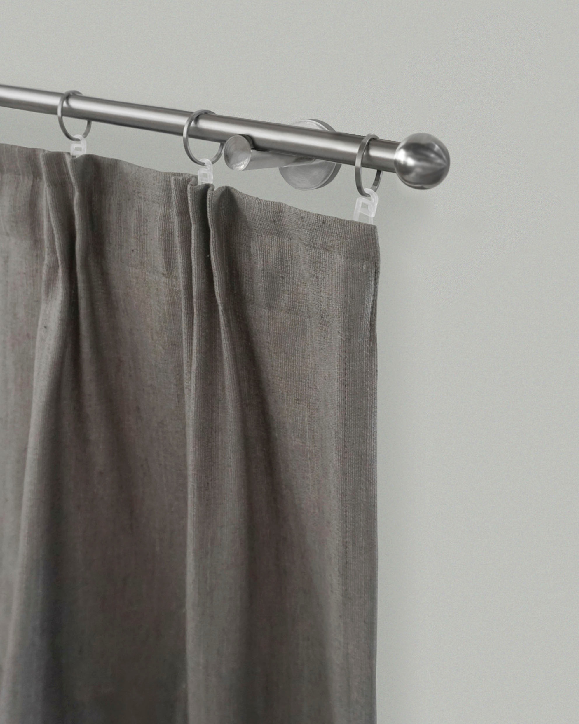 Image of GARESA Gardinenstange »KUGEL«, 1 läufig-läufig, Wunschmasslänge, Vorhanggarnitur, einfache Montage, mit Stangenverbinder verlängerbar, Wandmontage, Kugel, edelstahl optik, mit Ringe bei Ackermann Versand Schweiz