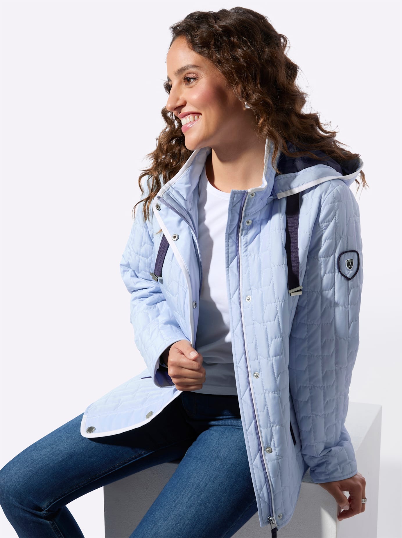 Casual Looks Steppjacke mit Kapuze