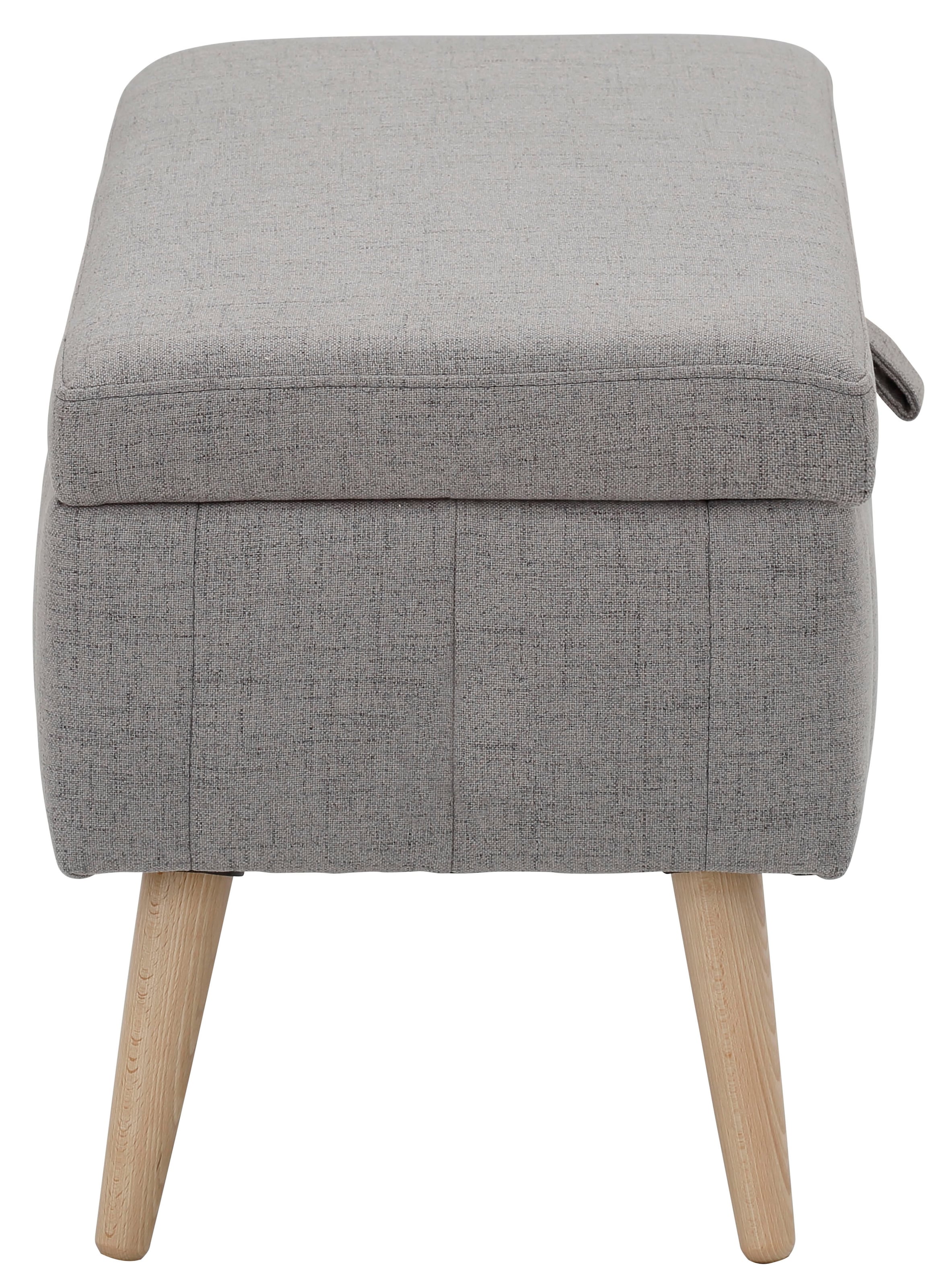 GOODproduct Banc coffre »AMIRA Sitzbank mit Stauraum, Masse B/T/H: 81/36/43 cm« mit Staufach, in 3 Bezugsqualitäten mit feiner Steppung
