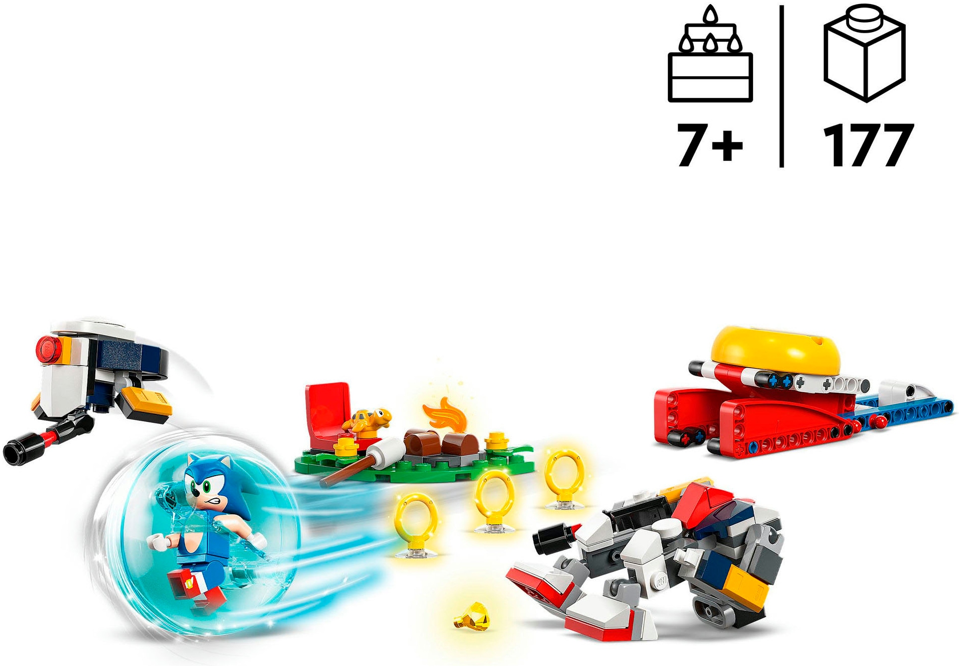 LEGO® Pions de construction »Sonics Showdown am Lagerfeuer (77001), LEGO Sonic« fabriqué en Europe