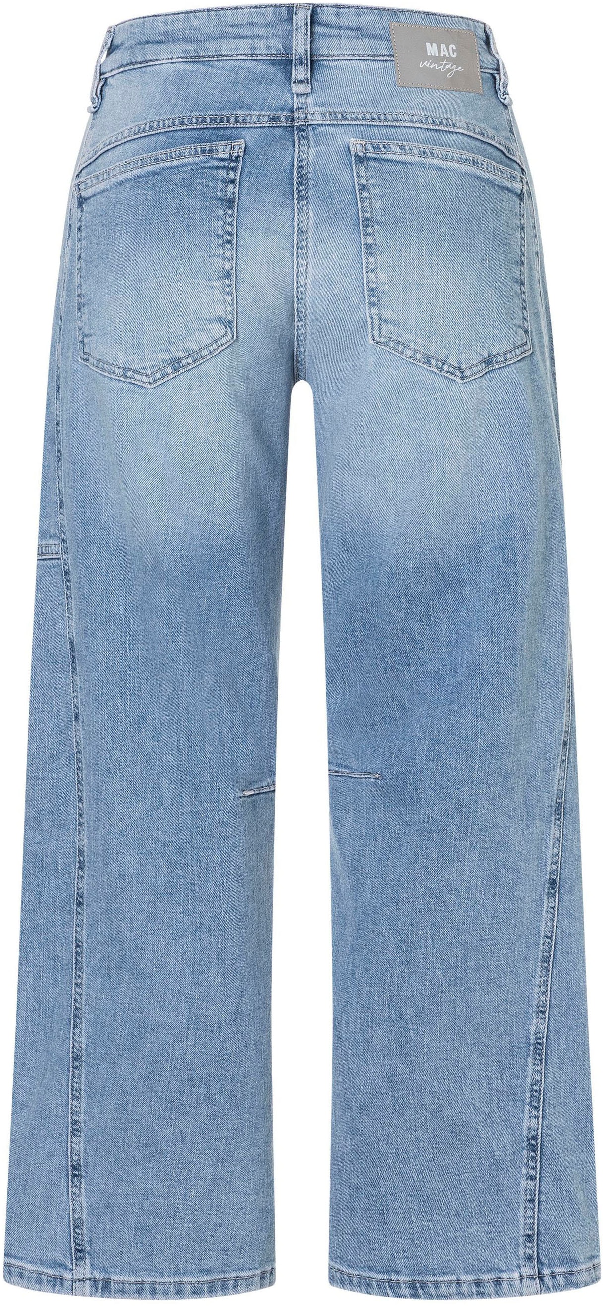 MAC Jeans à 5 poches »OHIO Barrel« Barrel Fit, Naht-Detail auf Kniehöhe