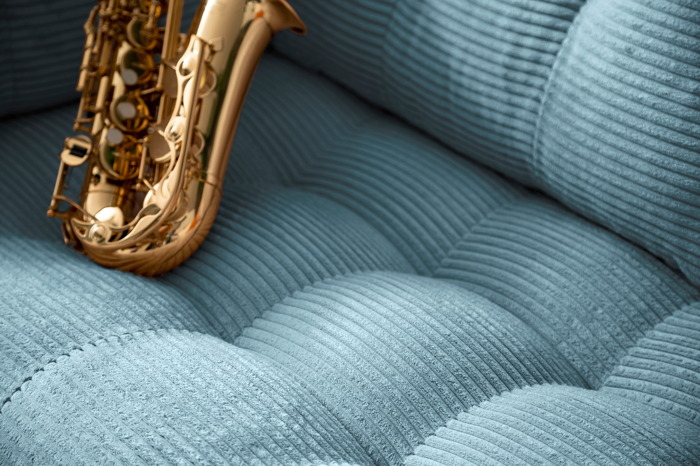 Trends by HG 2-Sitzer »Landau«, in Cord-Stoff mit Metallfuss