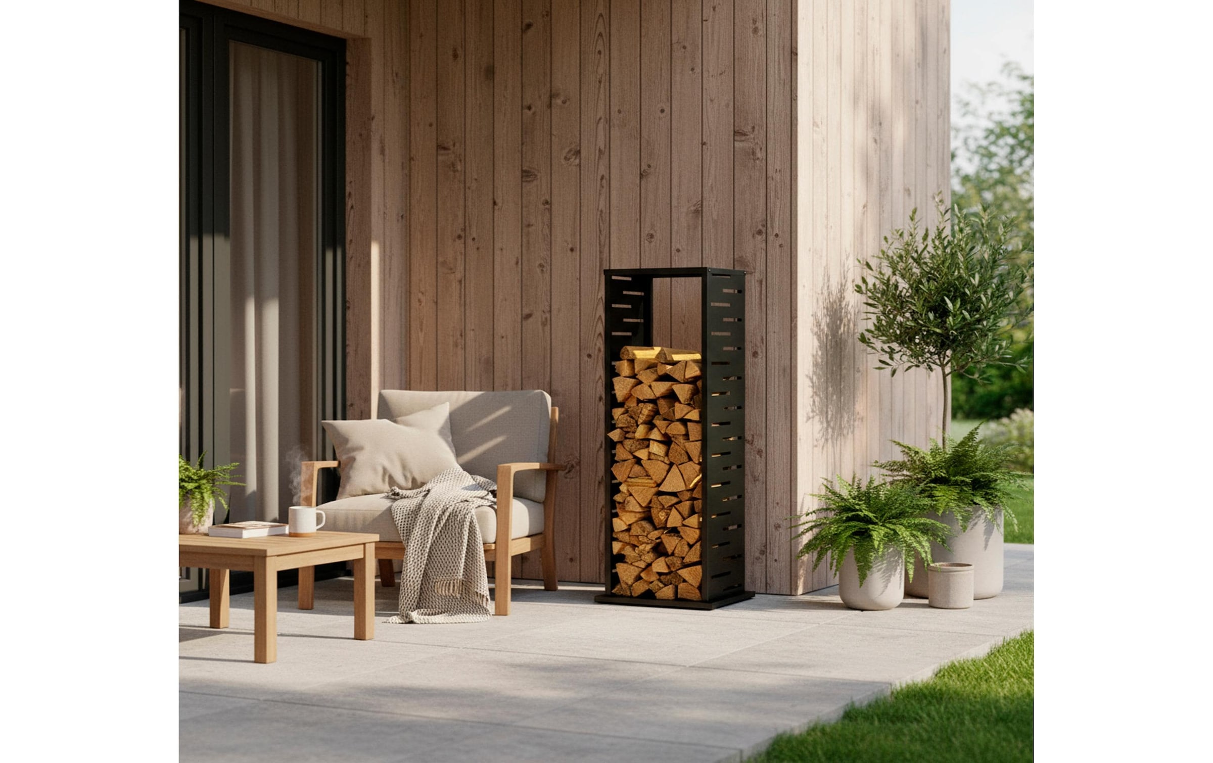WESTMANN Kaminholzregal »Luma Grid«