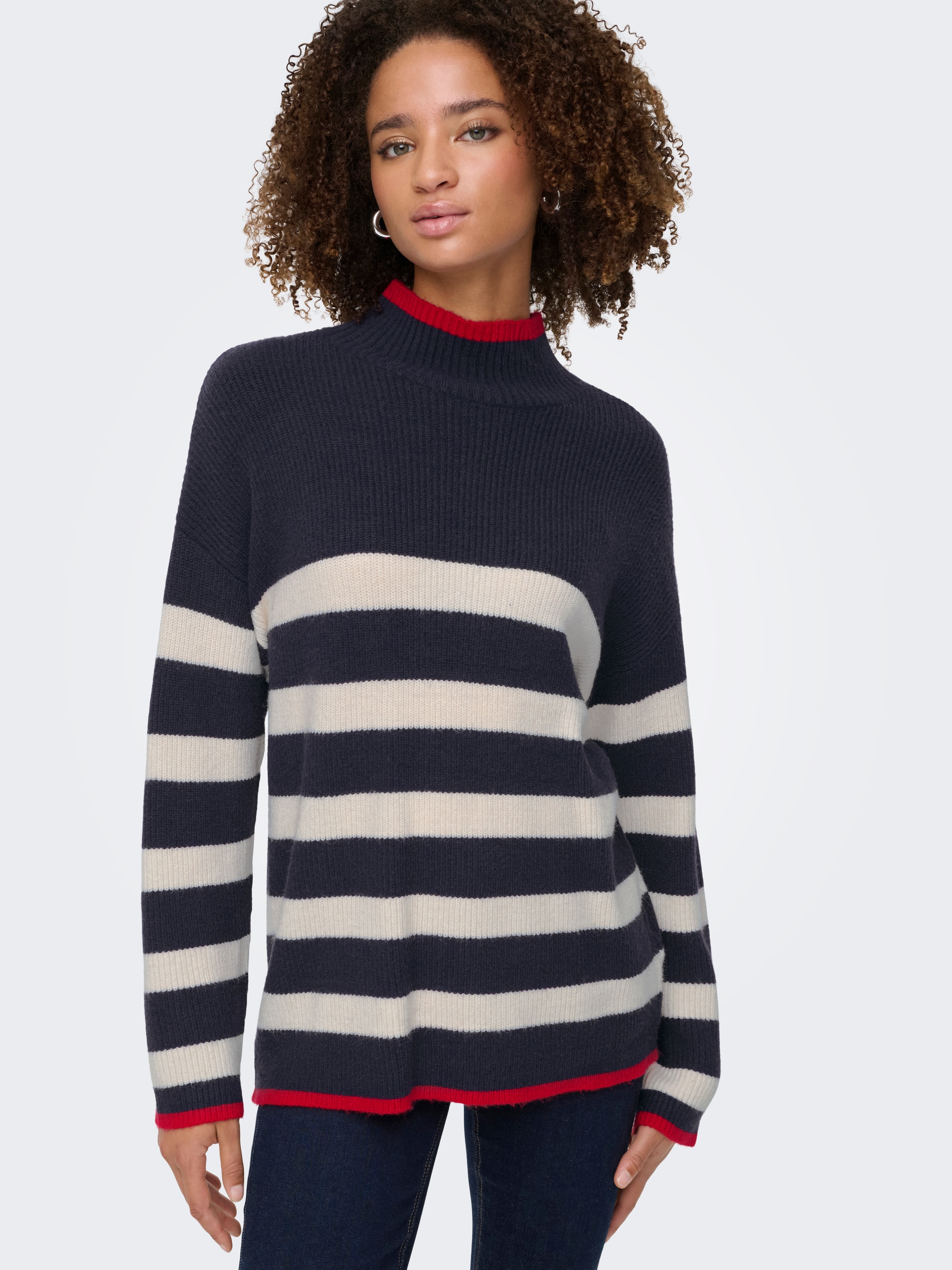 ONLY Pull en tricot »ONLKATIA LS RIB HIGHNECK CC KNT«