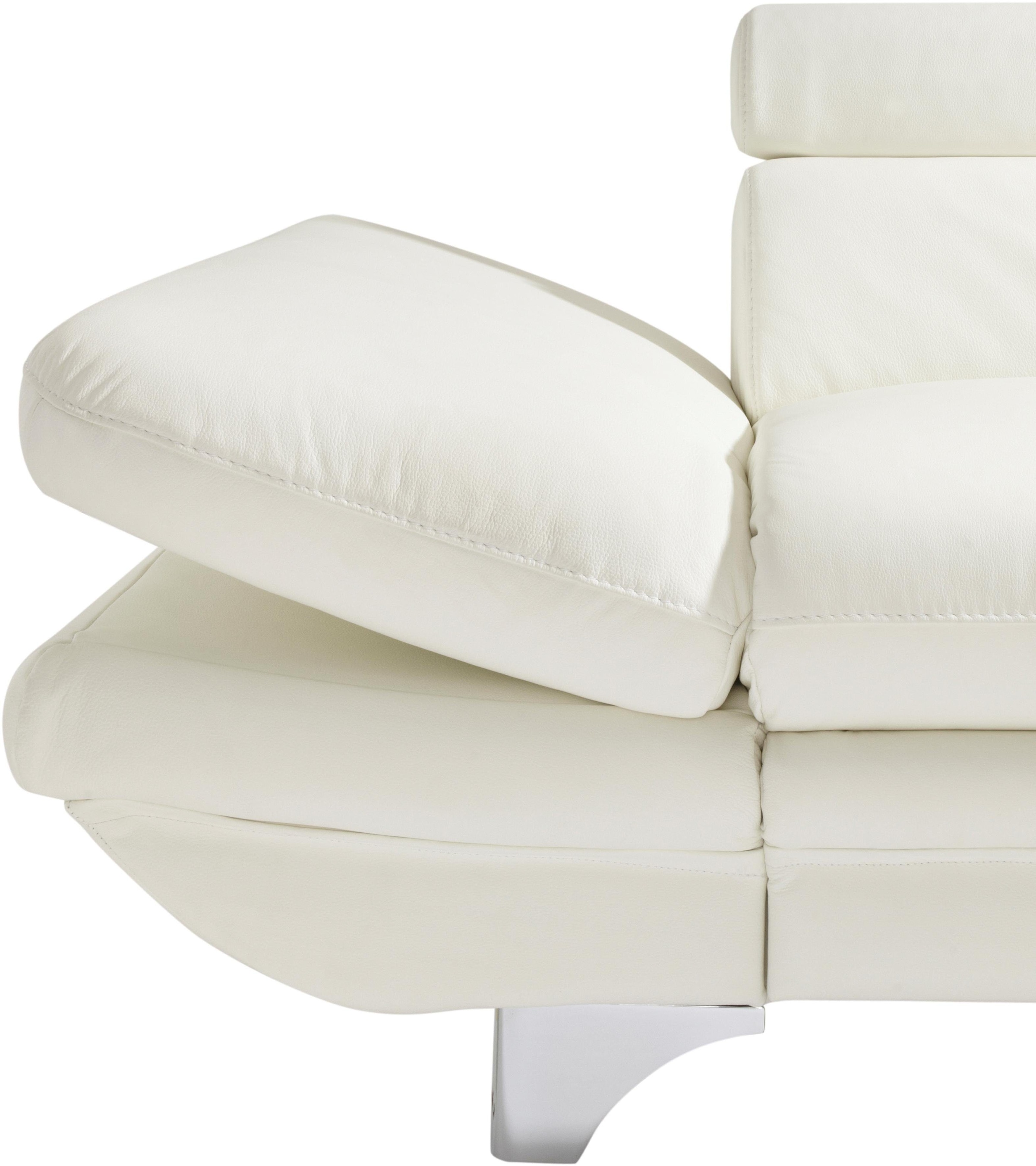 COTTA Polstergarnitur »Enterprise L-Form«, (Set), Set bestehend aus: Ecksofa mit Arm- & Kopfteilverstellung & Hocker