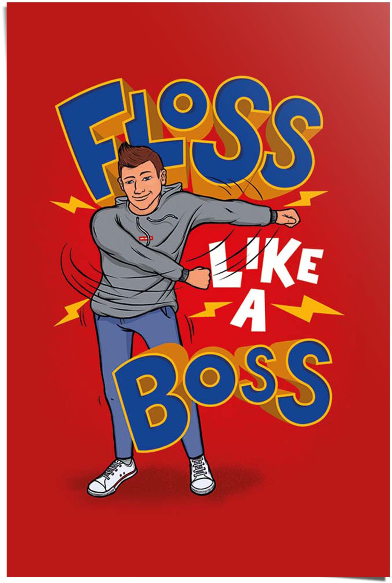 Image of Reinders! Poster »Floss like a Boss«, (1 St.) bei Ackermann Versand Schweiz