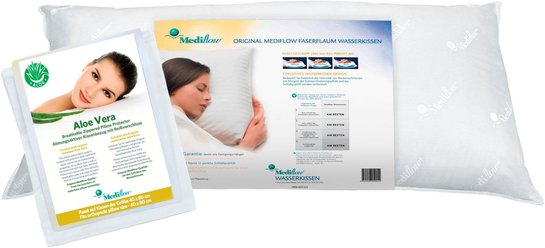 Image of Mediflow Wasserkissen "Mediflow Aloe Vera Kombipack - Kissen+Bezug 5223 40x80cm"