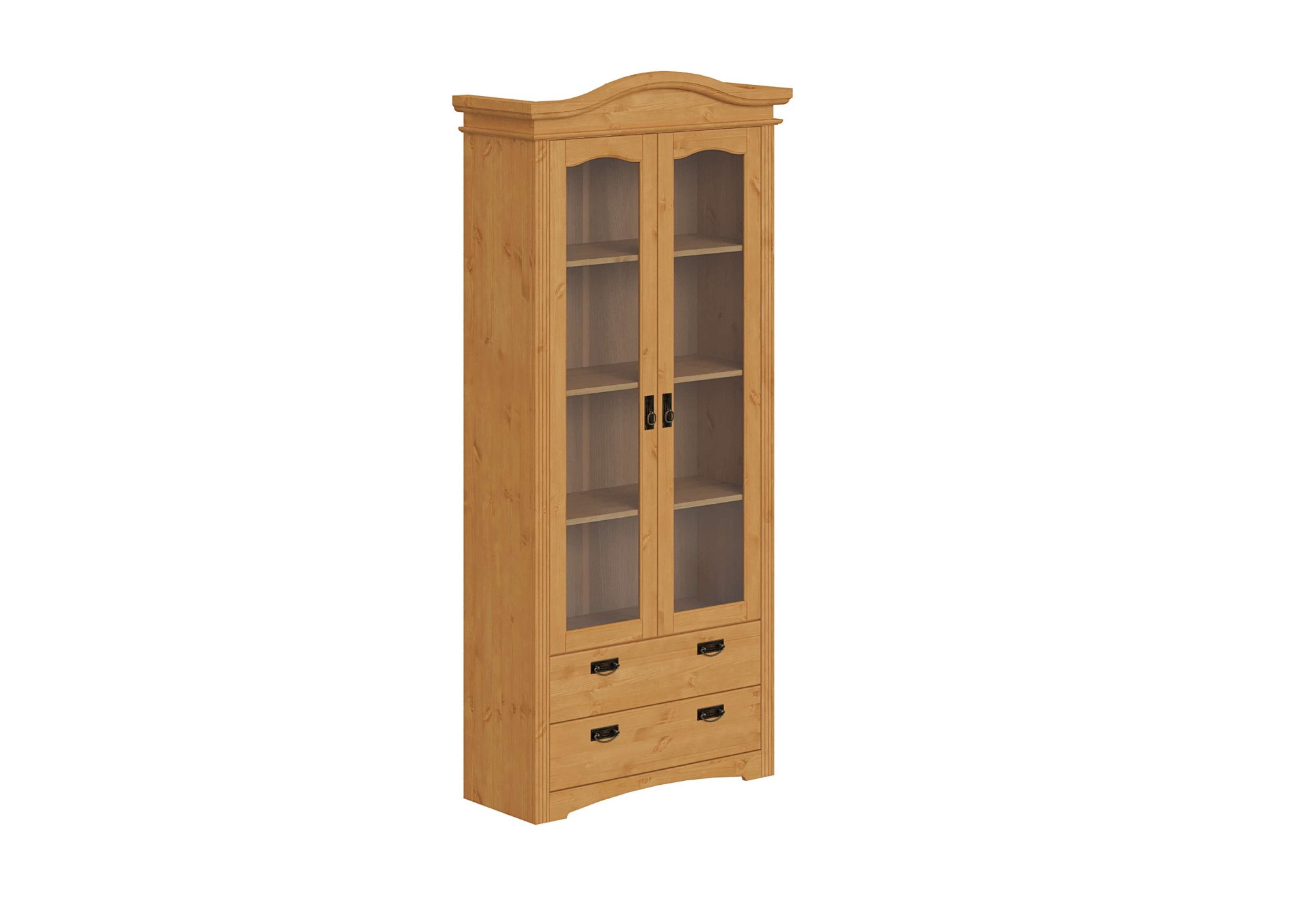 Image of GOODproduct Vitrine "Konrad" aus massiver Kiefer, mit Glaseinsätzen, B/T: 94/208 cm