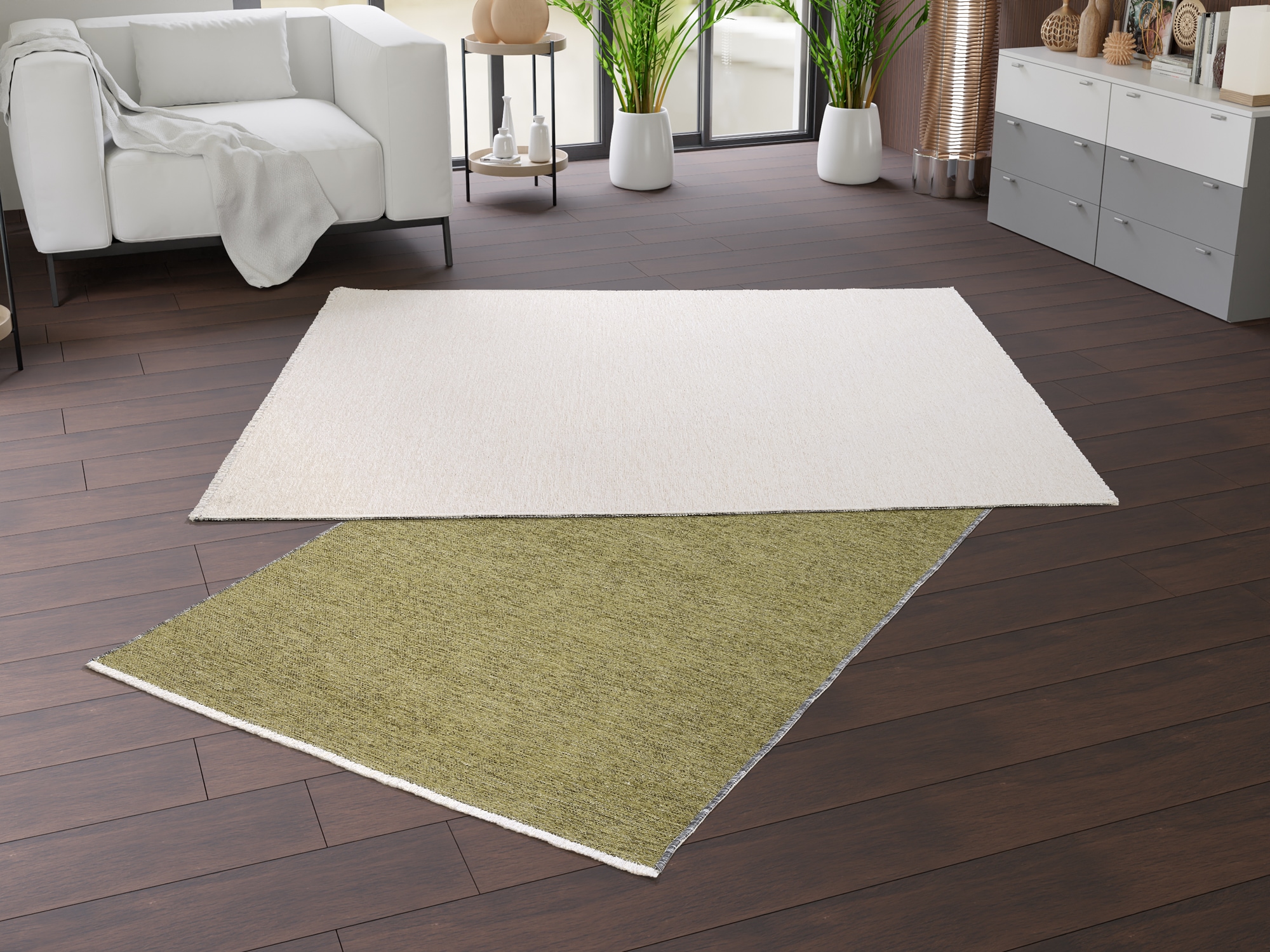 Image of OCI DIE TEPPICHMARKE Teppich "JOKER OF COLORS" rechteckig 5 mm Höhe Wendeteppich, weiche flache Oberfläche, beidseitug nutzbar