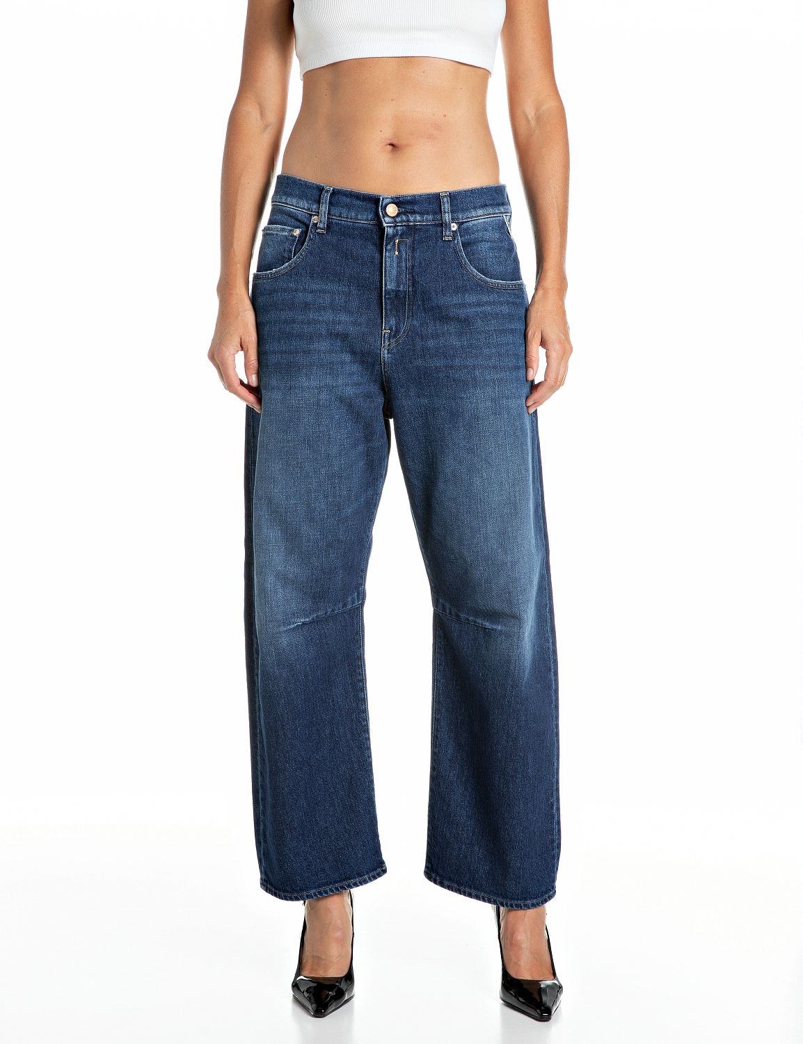 Image of Replay 5-Pocket-Jeans "JANIE" im Barrel Fit mit Abnähern
