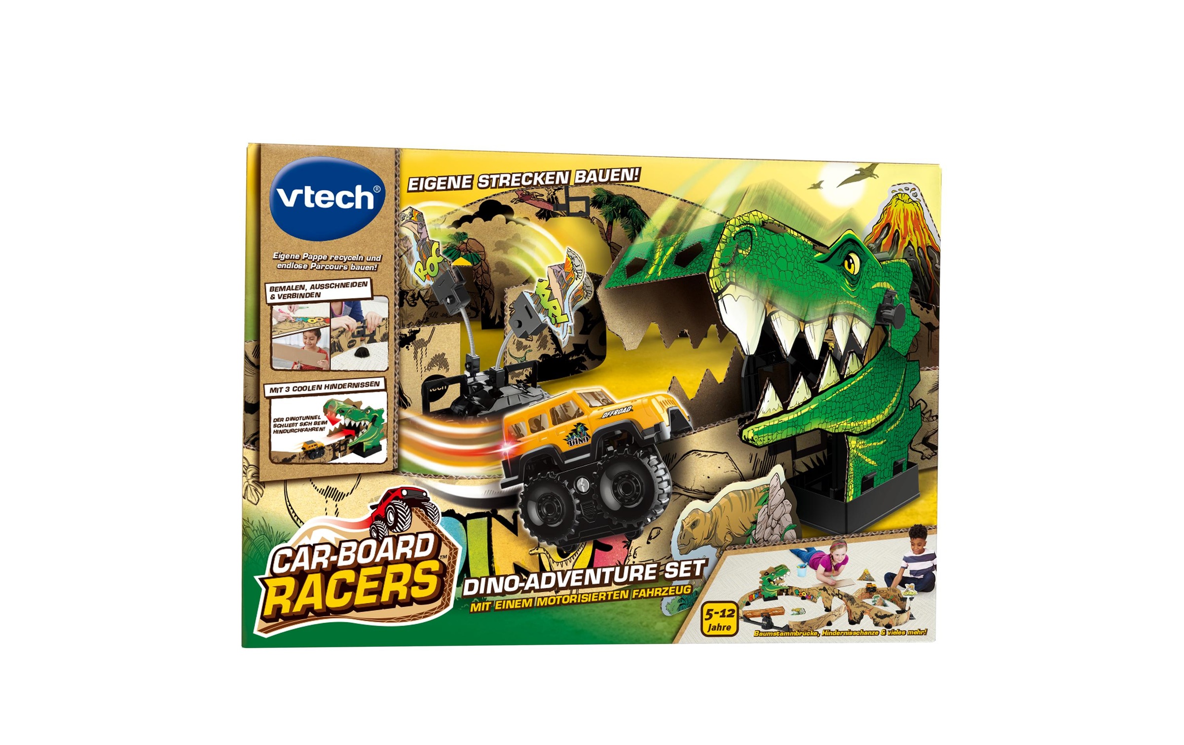 Vtech® Lernspielzeug »Car-Board Racers – Dino-Adventure Set«