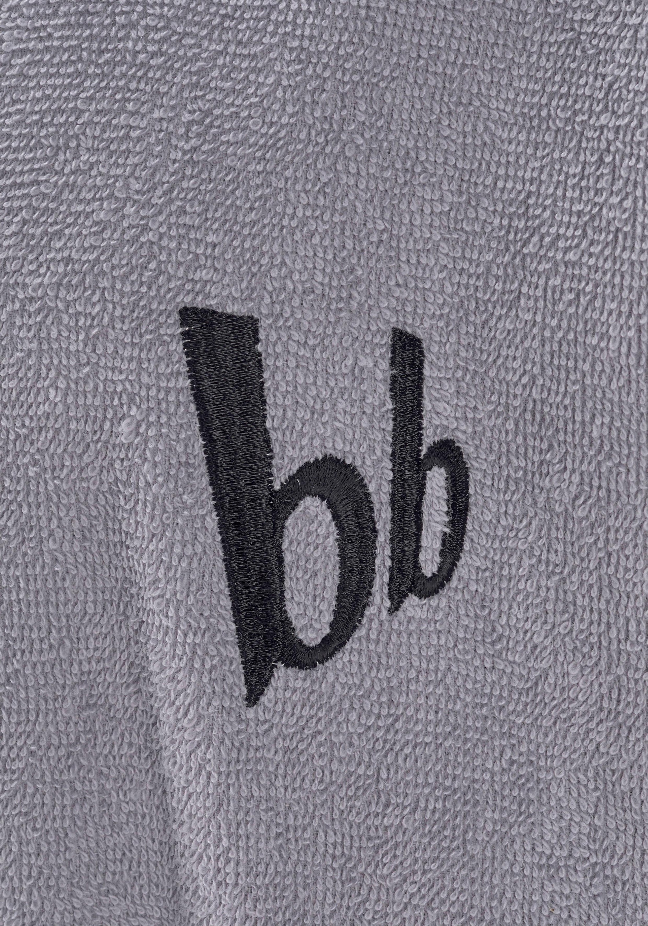 Bruno Banani Herrenbademantel »Roy, ideal für Sauna & Spa, Hotelbademantel, Morgenmantel«, (1 St.), mit farblich abgesetzten Streifen, Bademantel, Baumwolle, S-3XL