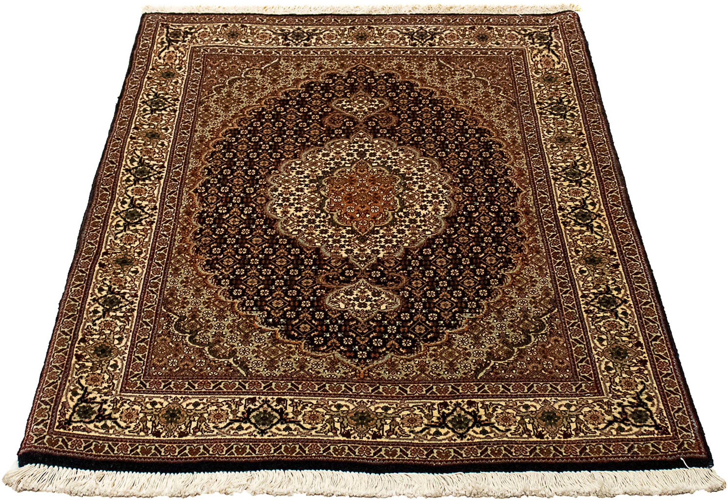 Image of morgenland Orientteppich »Perser - Täbriz - Royal - 114 x 83 cm - dunkelblau«, rechteckig, 7 mm Höhe, Wohnzimmer, Handgeknüpft, Einzelstück mit Zertifikat bei Ackermann Versand Schweiz