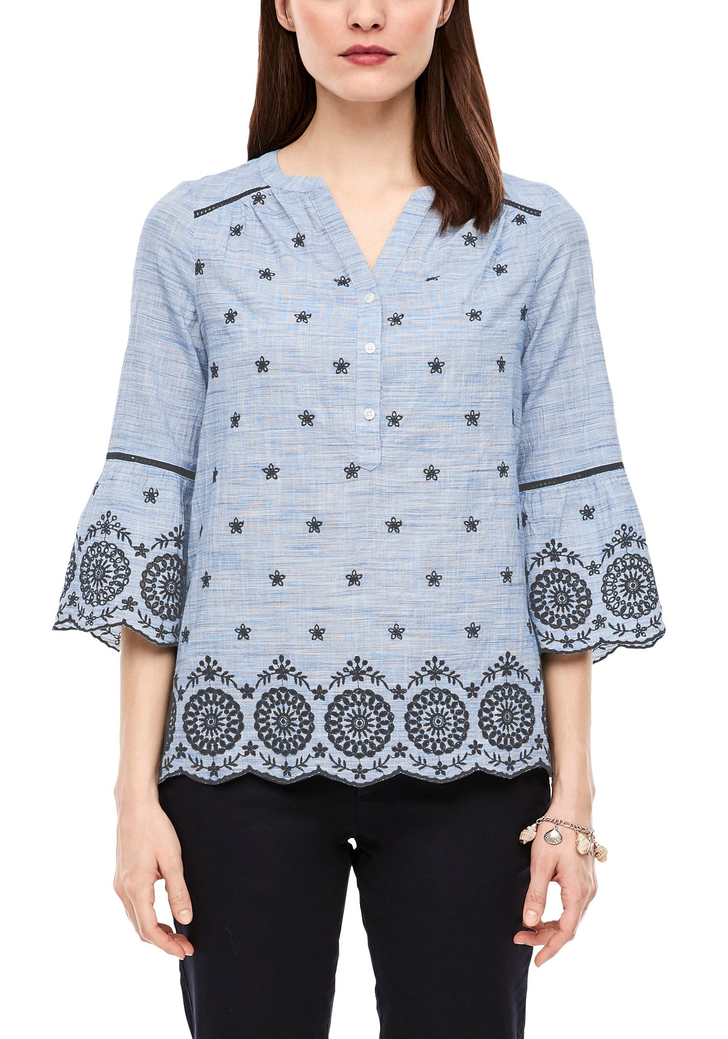 Image of s.Oliver Hemdbluse, mit wunderschöner Lochstickerei bei Ackermann Versand Schweiz