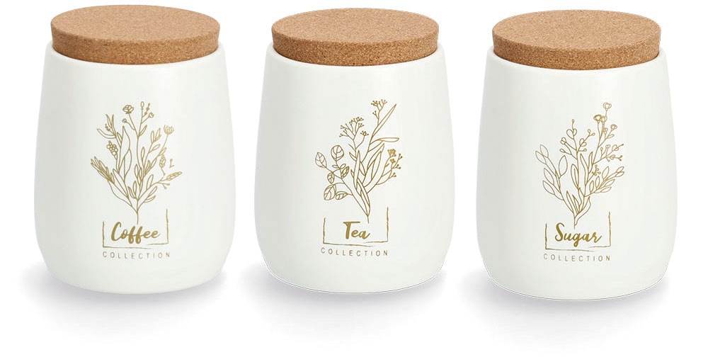 Image of Zeller Present Vorratsdose "Flowers" leichten Vintage-Charme