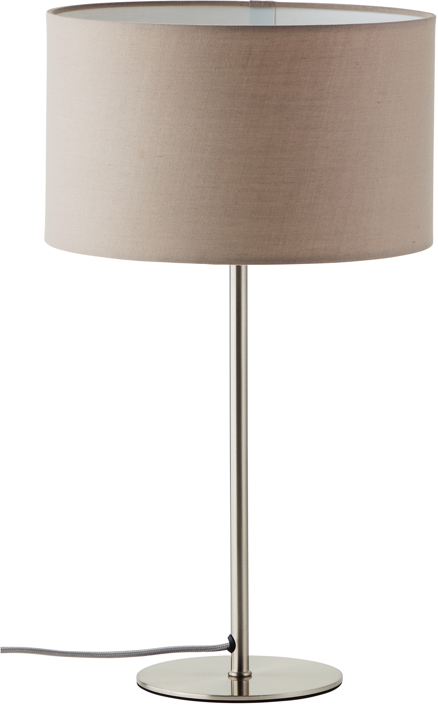 Image of Lüttenhütt Tischleuchte »Lüchte«, E14, 1 St., Tischlampe Schreibtischlampe mit Stoffschirm greige Ø 40 cm, Kippschalter an der Leuchte bei Ackermann Versand Schweiz