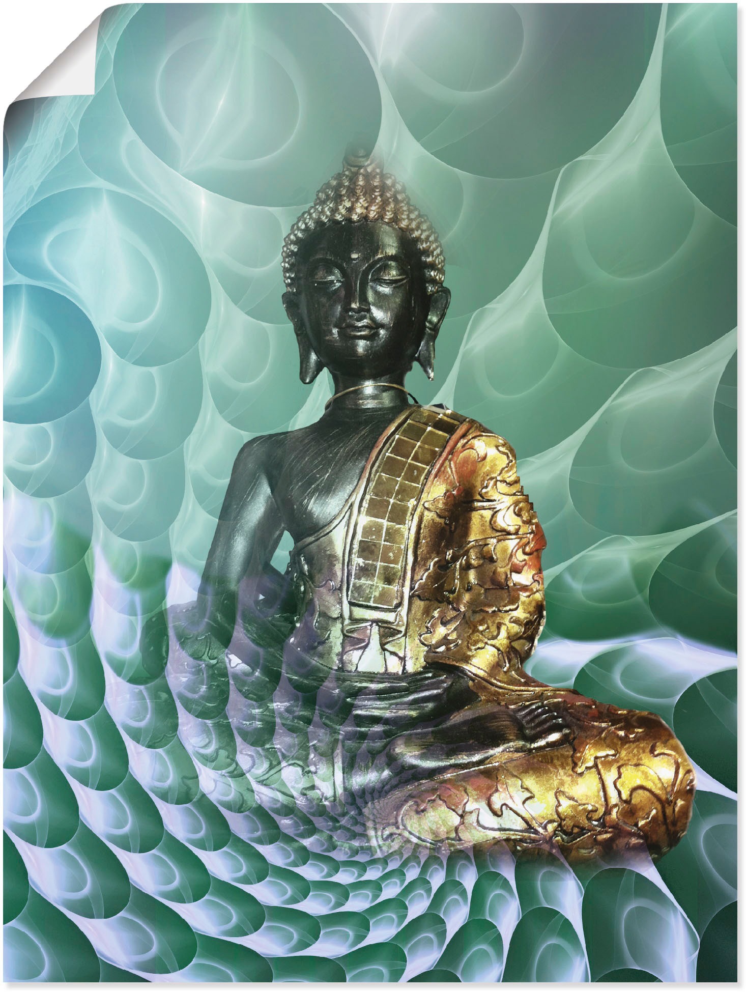Image of Artland Wandbild "Buddhas Traumwelt CB" Religion 1 Stk. tlg. als Alubild, Leinwandbild, Poster in verschied. Grössen