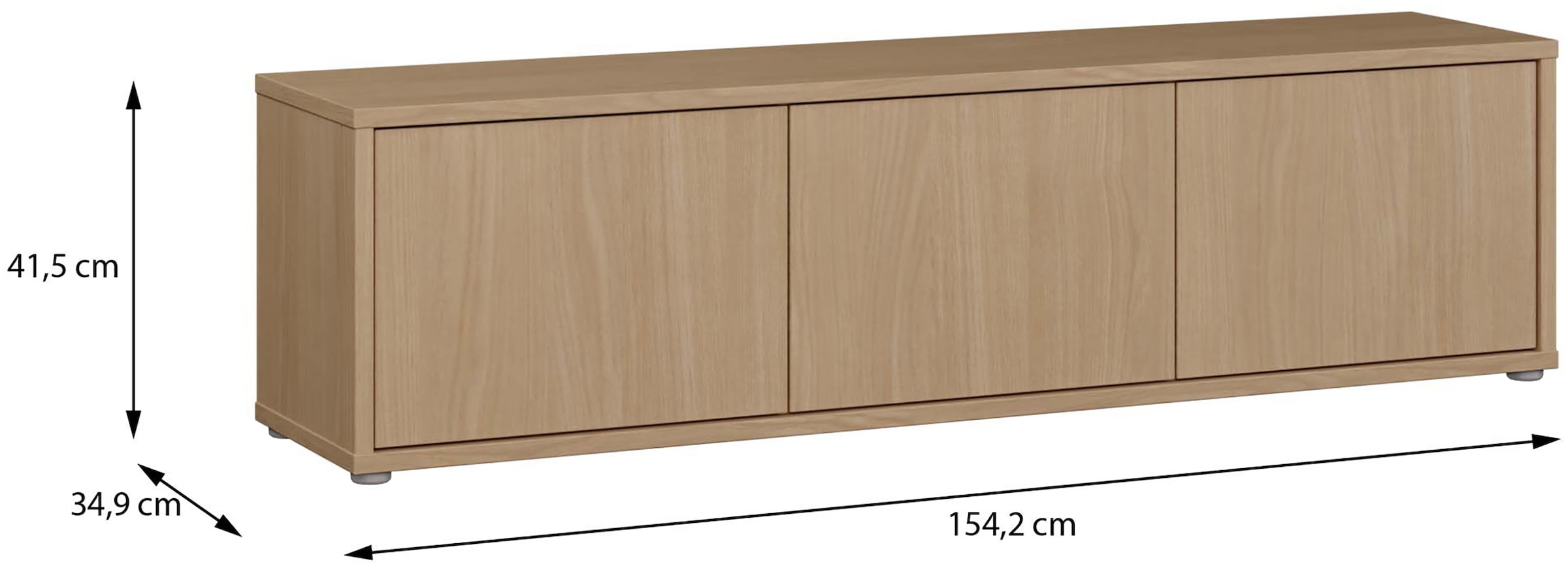 FORTE Lowboard »Alice Springs, TV-Board, viel Stauraum, grosse Türen zum Aufklappen« B/H/T 154,2/41,5/34,9 cm Klapptüren