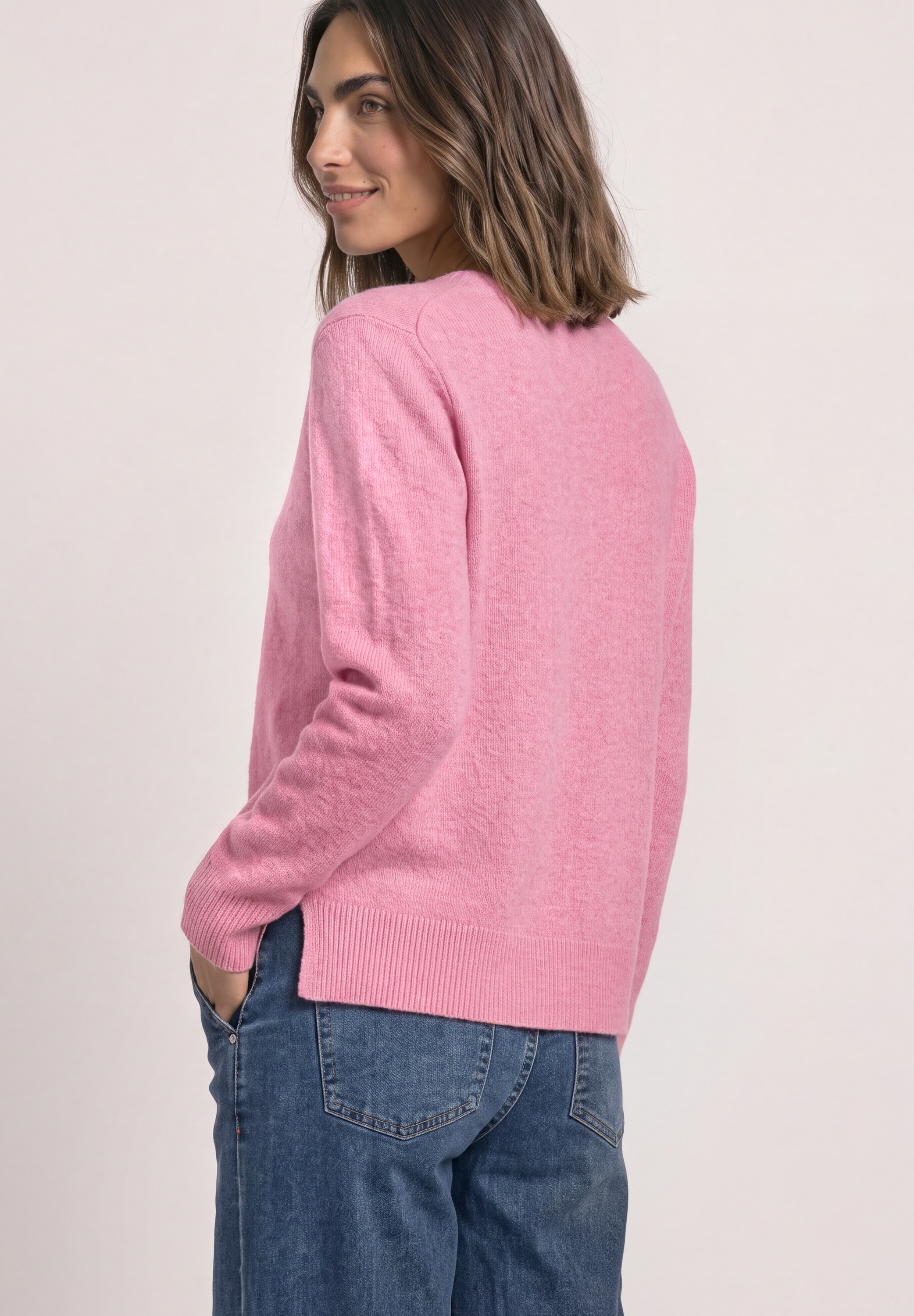 STREET ONE Strickpullover mit Boat Neck / U-Boot-Ausschnitt