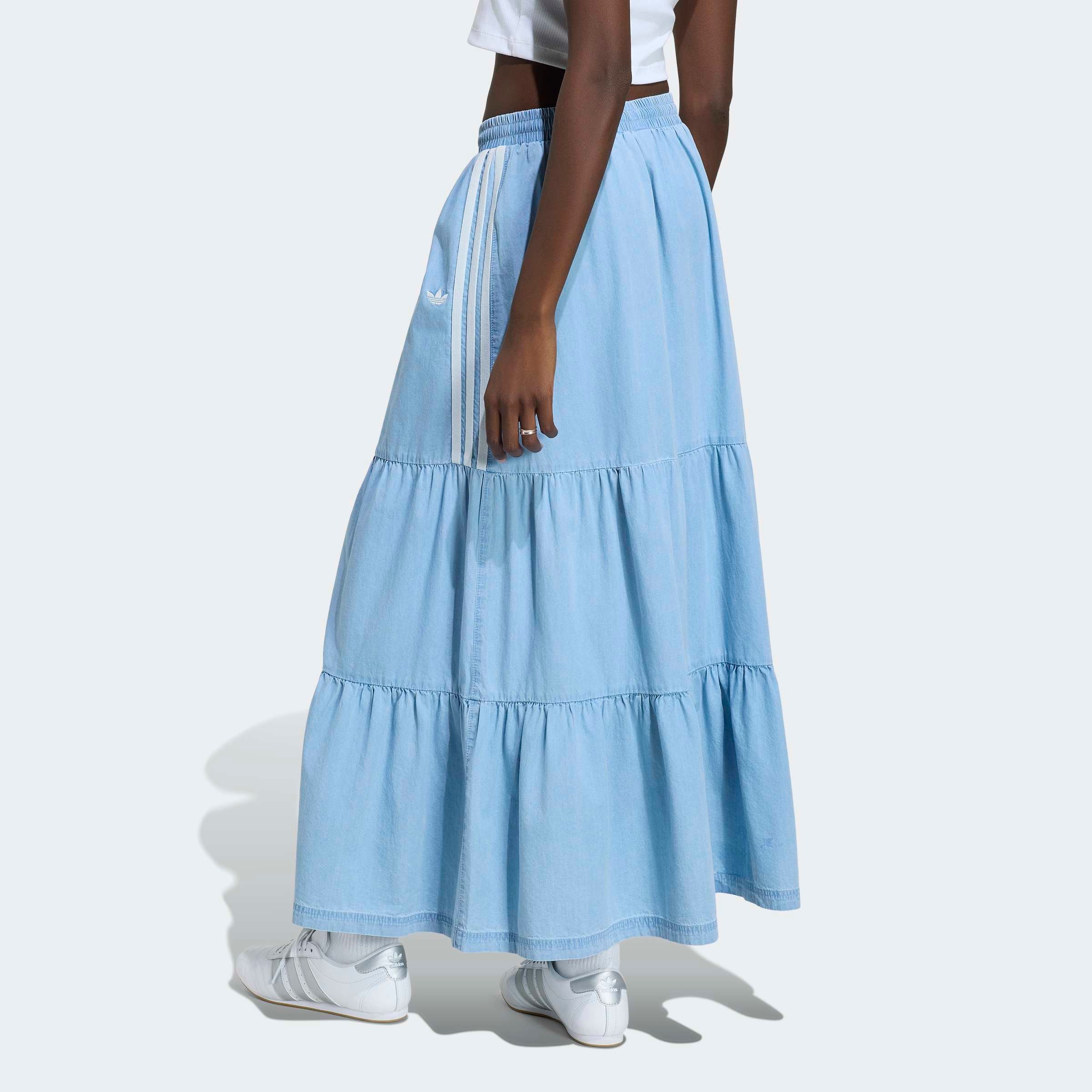 adidas Originals Sweatrock »DENIM SKIRT« lässiger Jeansrock, sportlicher Stil, aus Baumwolle, mit Gummizug