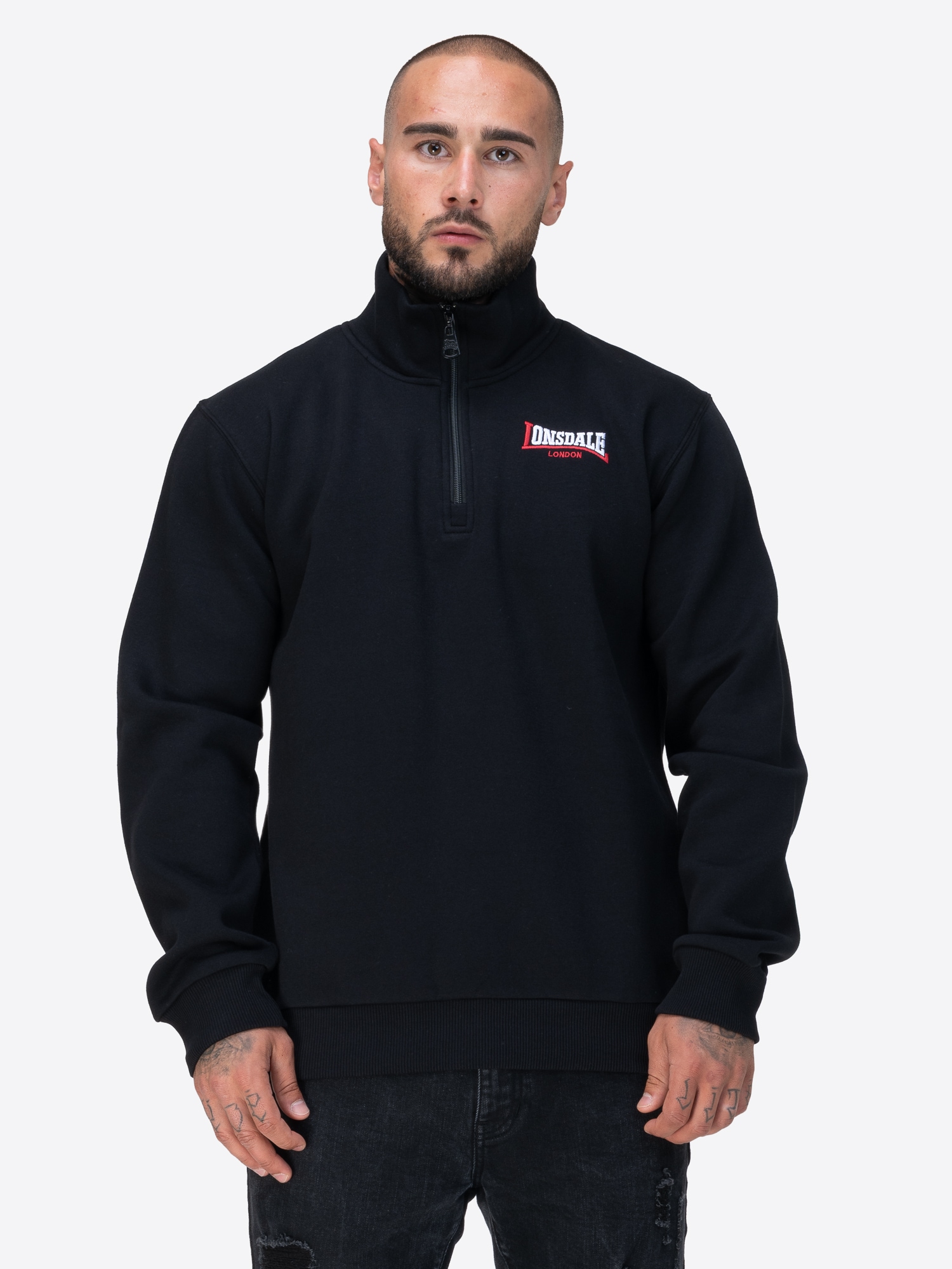 Image of Lonsdale Sweatshirt "TROYER NORMALE PASSFORM GRYFFIDAM", aus Baumwolle und Polyester, normale Passform