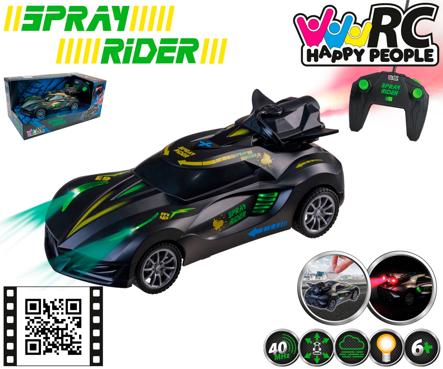 Happy People RC-Auto »Spray Rider« mit Fernbedienung und Nebel-Sprühfunktion
