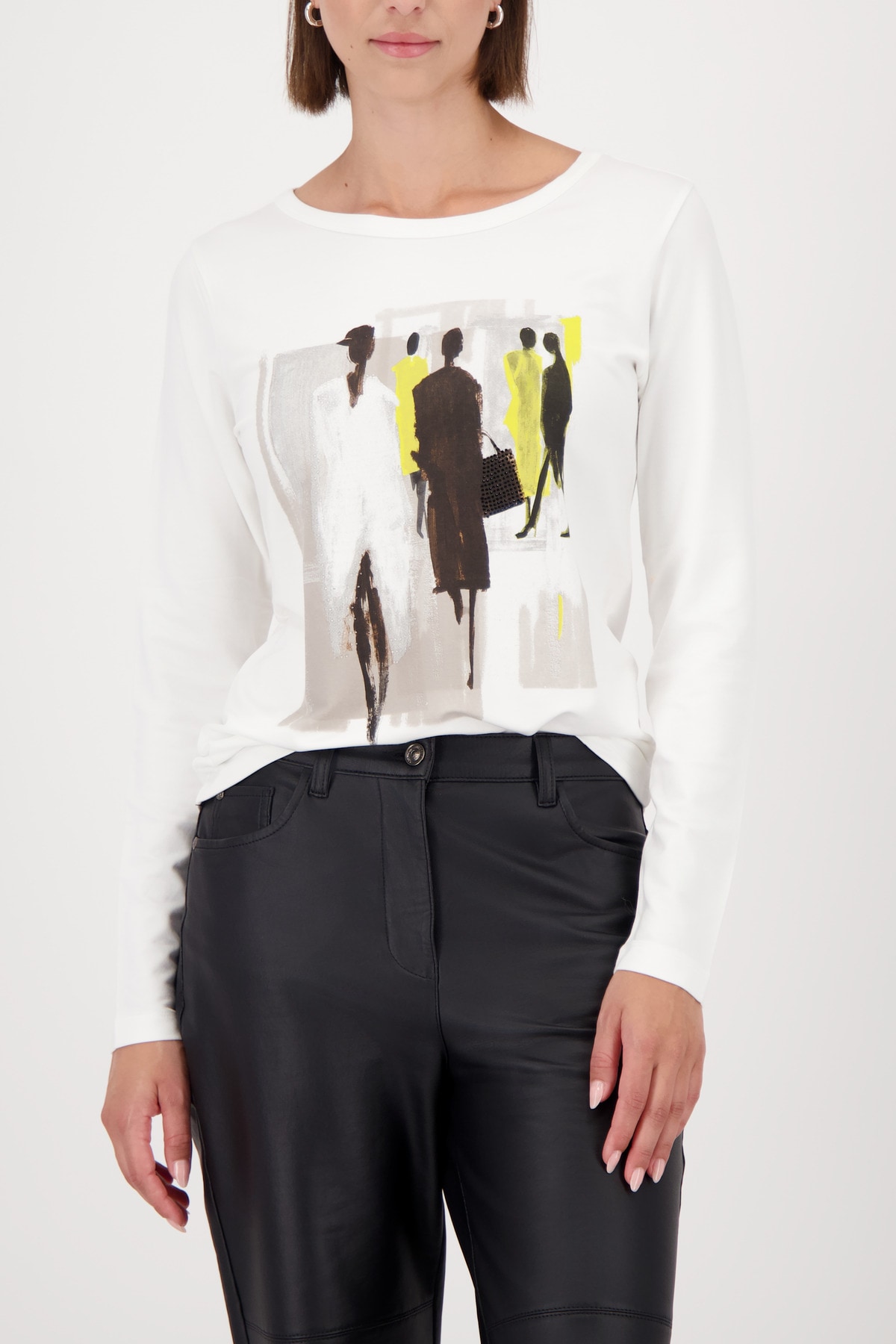 Image of Monari Langarmshirt Regular fit mit Rundhalsausschnitt